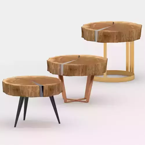 WOOD SLAB LIVE EDGE COFFEE TABLE