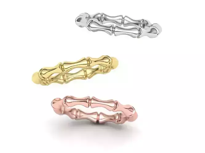 Bamboo ring Stackble ring 3dmodel   3D print model