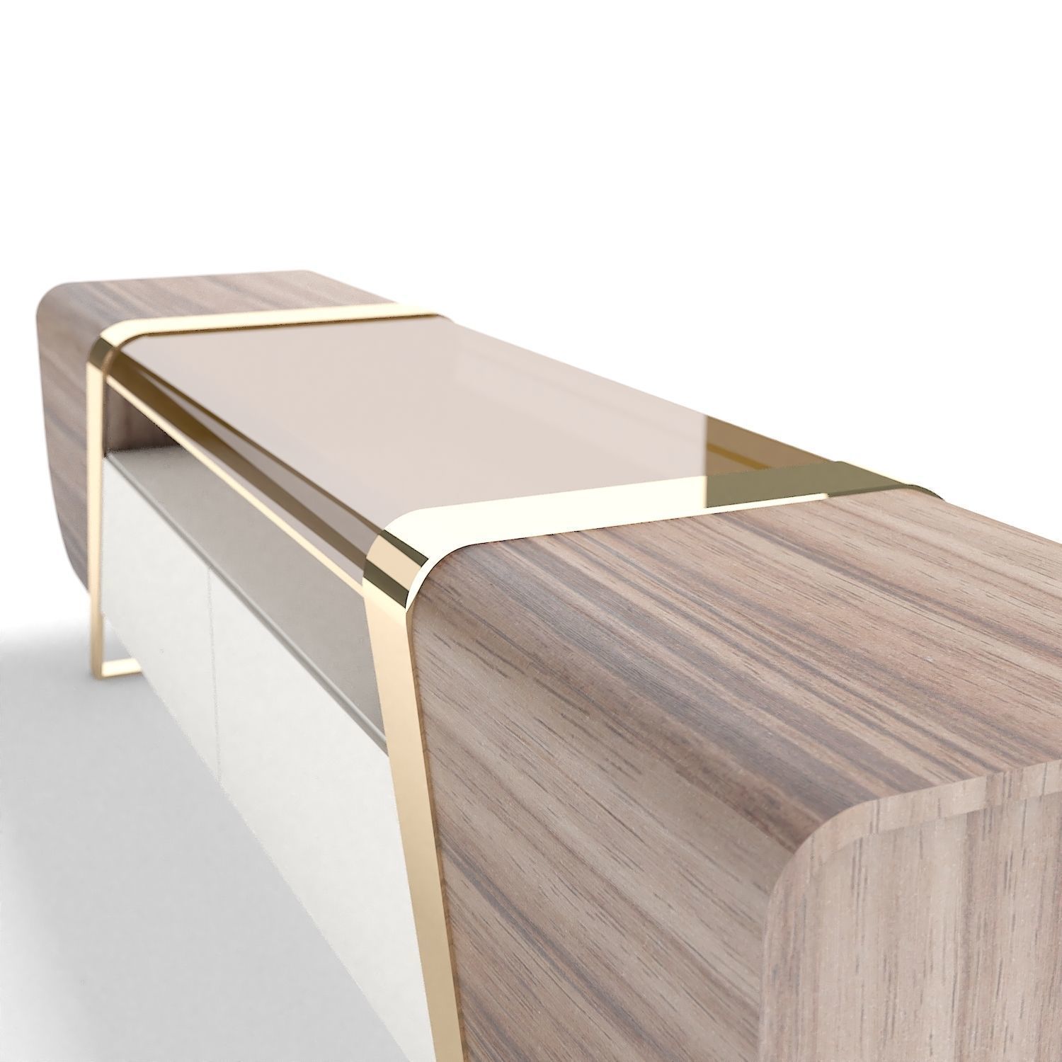 TV stand Low-poly 3D model_3