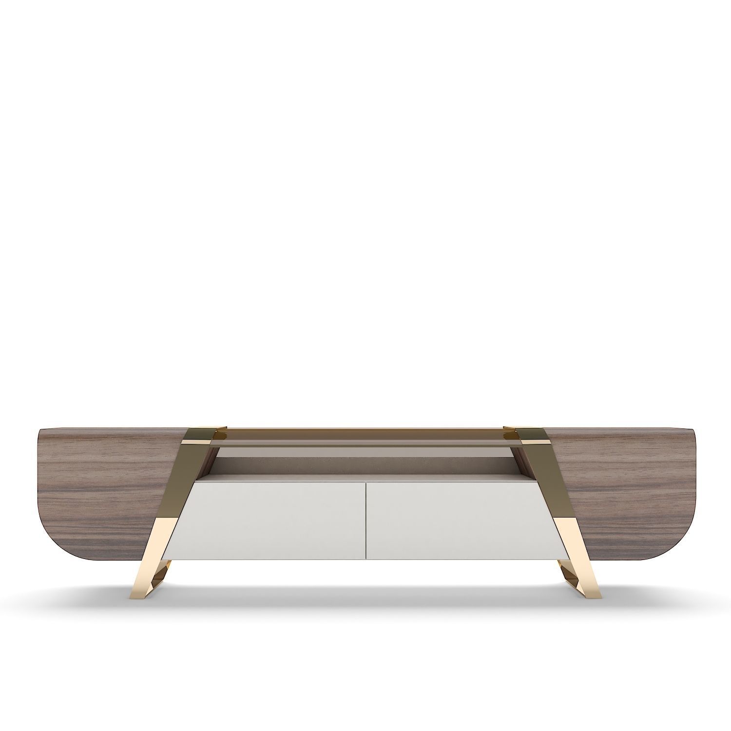 TV stand Low-poly 3D model_1