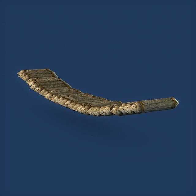 Wooden bridge 3D model_3