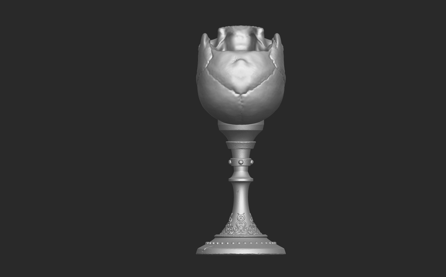 Skull cup or goblet for 3D printing 3D print model_4