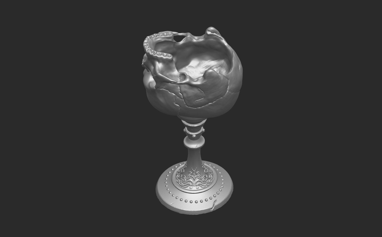 Skull cup or goblet for 3D printing 3D print model_6