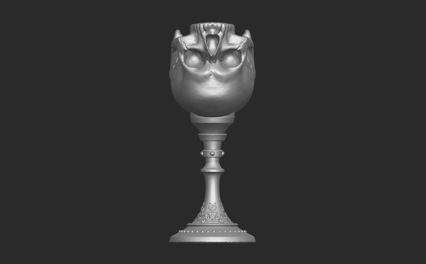 Skull cup or goblet for 3D printing 3D print model