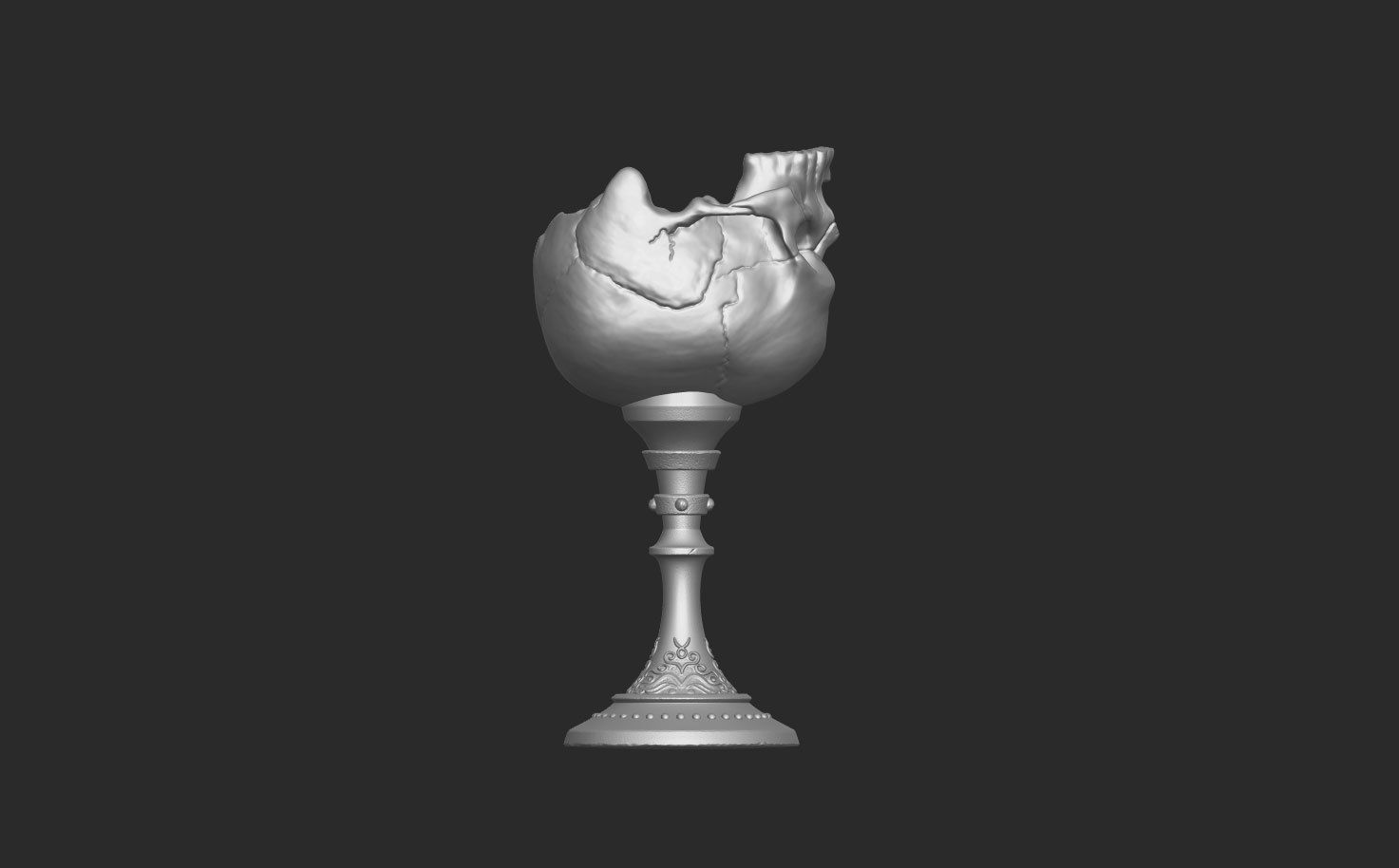 Skull cup or goblet for 3D printing 3D print model_2