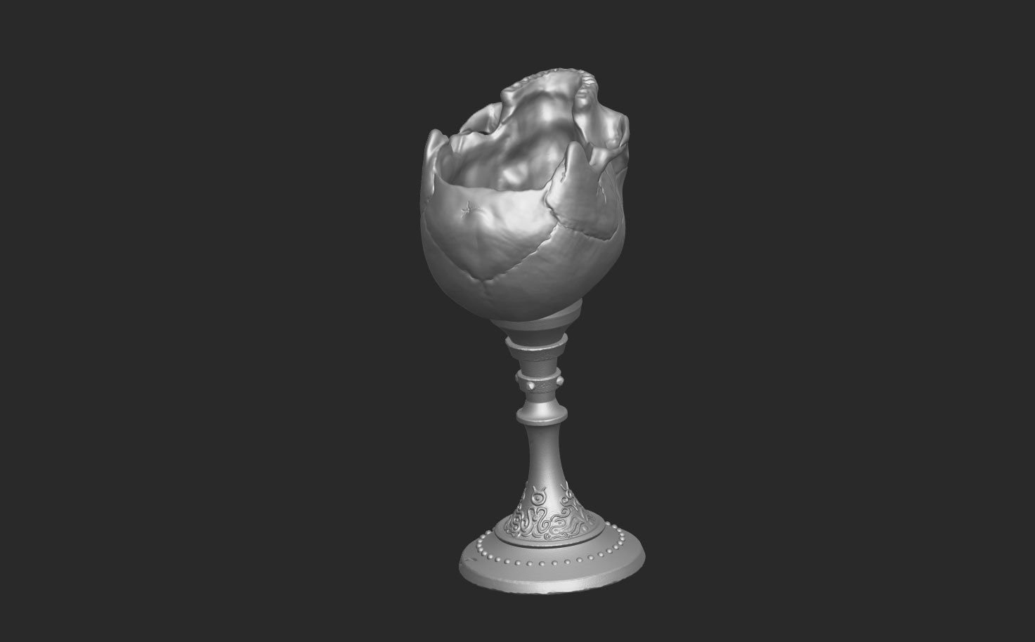 Skull cup or goblet for 3D printing 3D print model_7