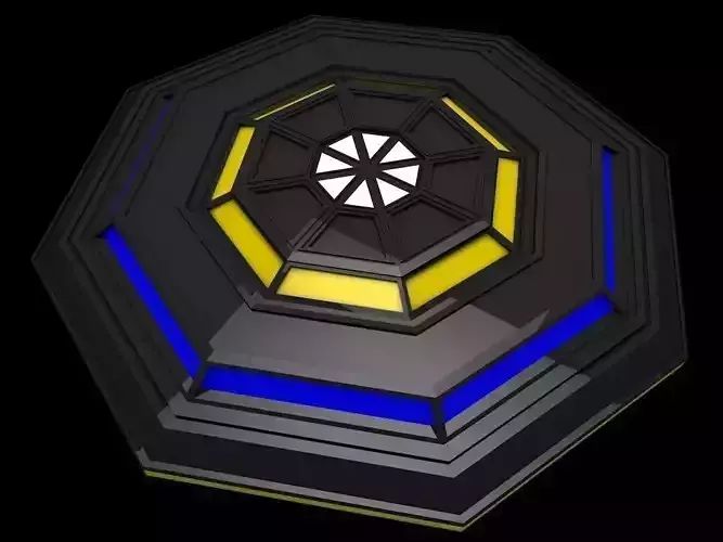 UFO Low Poly octagon
