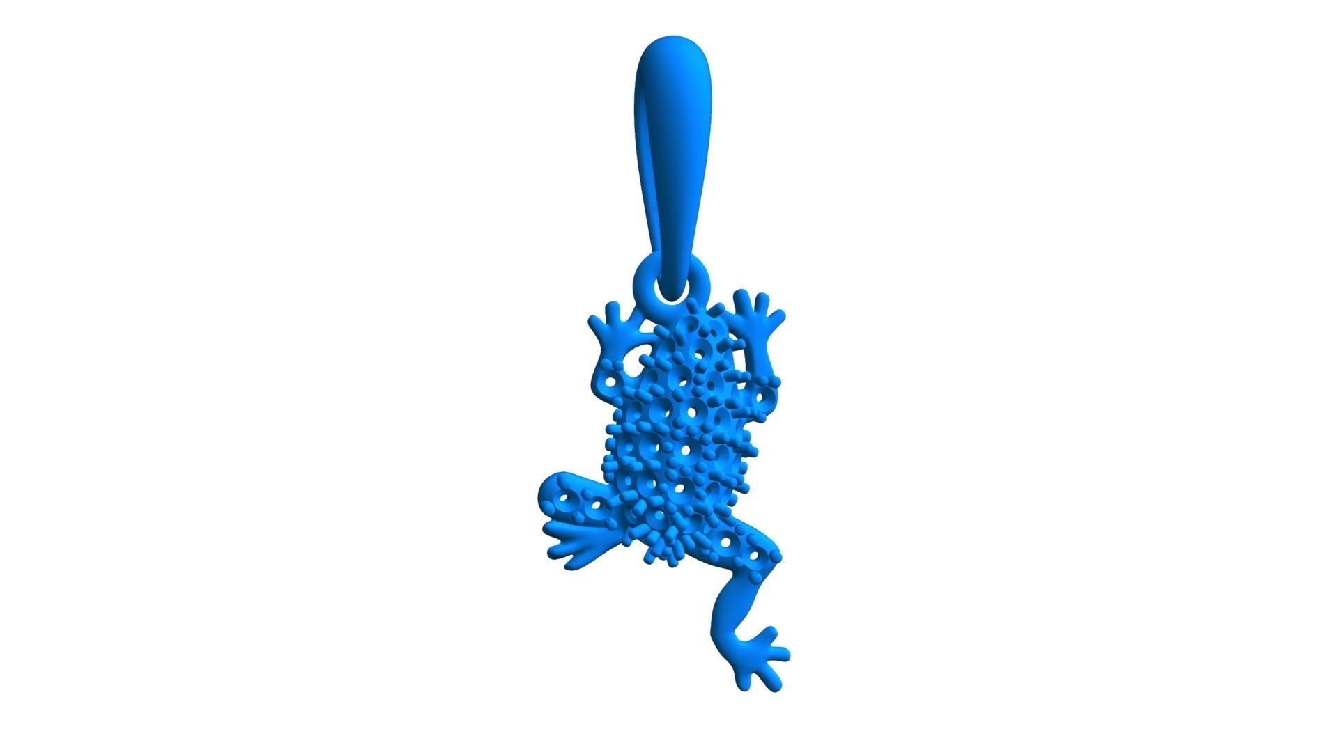 Frog pendant 3D print model_29