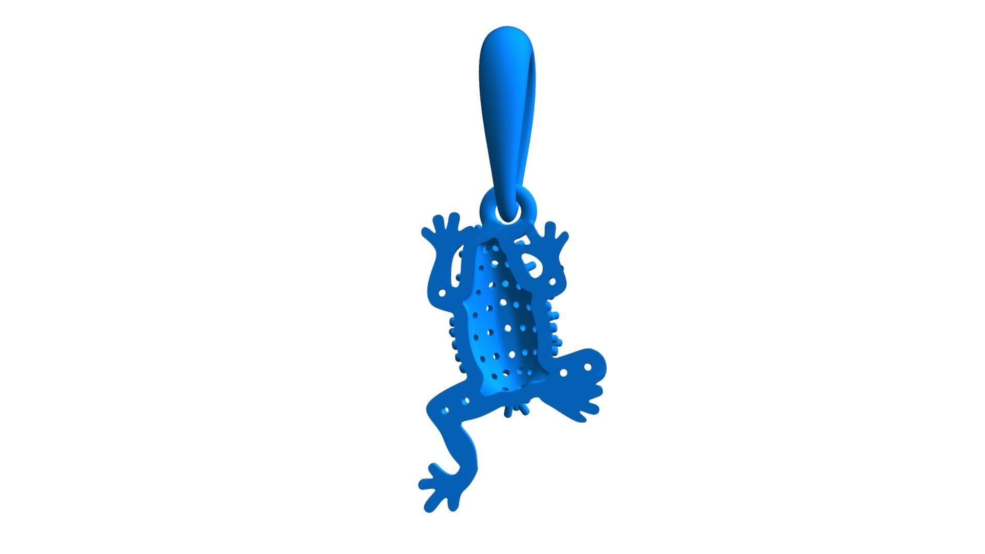 Frog pendant 3D print model_20