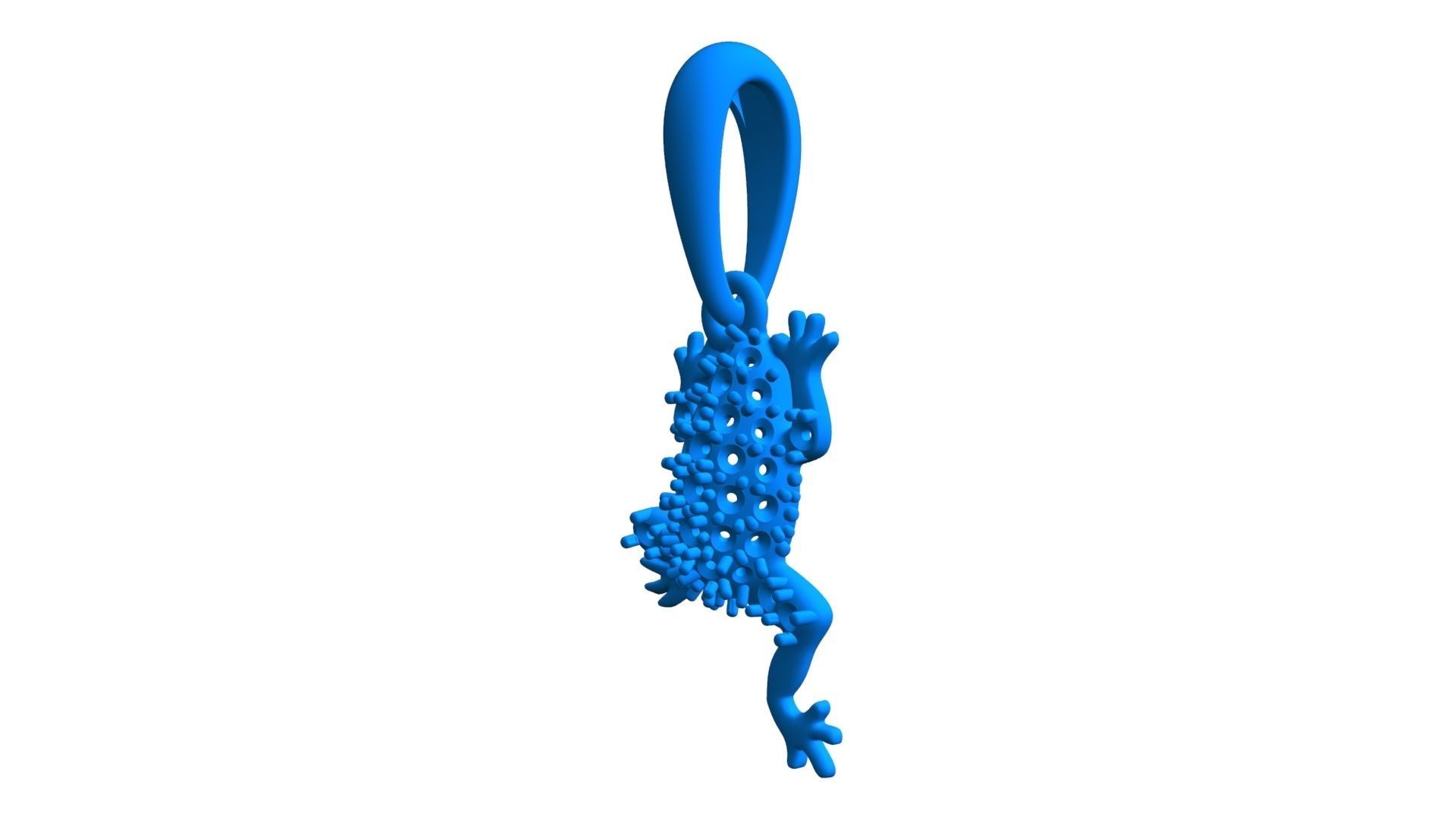 Frog pendant 3D print model_12