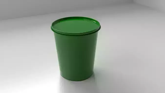 Green Ice Cream Container
