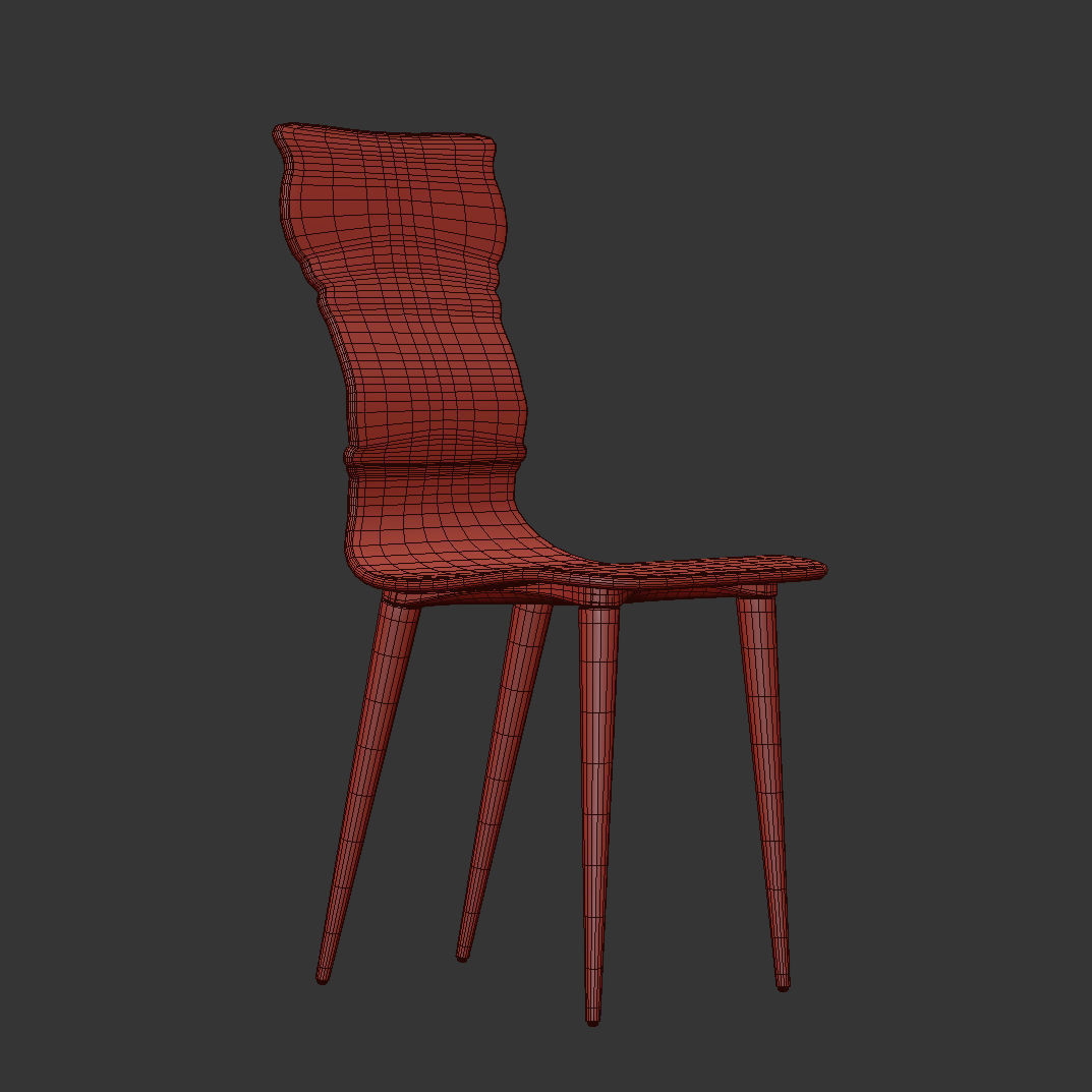 Fornasetti Capitello Corinzio and Jonico Chair Low-poly 3D model_21