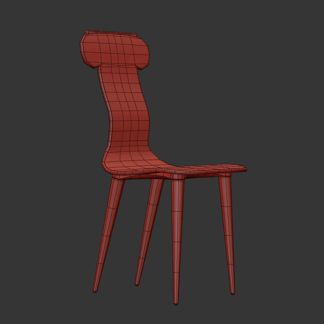 Fornasetti Capitello Corinzio and Jonico Chair Low-poly 3D model_17