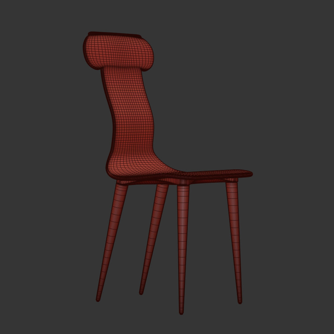 Fornasetti Capitello Corinzio and Jonico Chair Low-poly 3D model_19