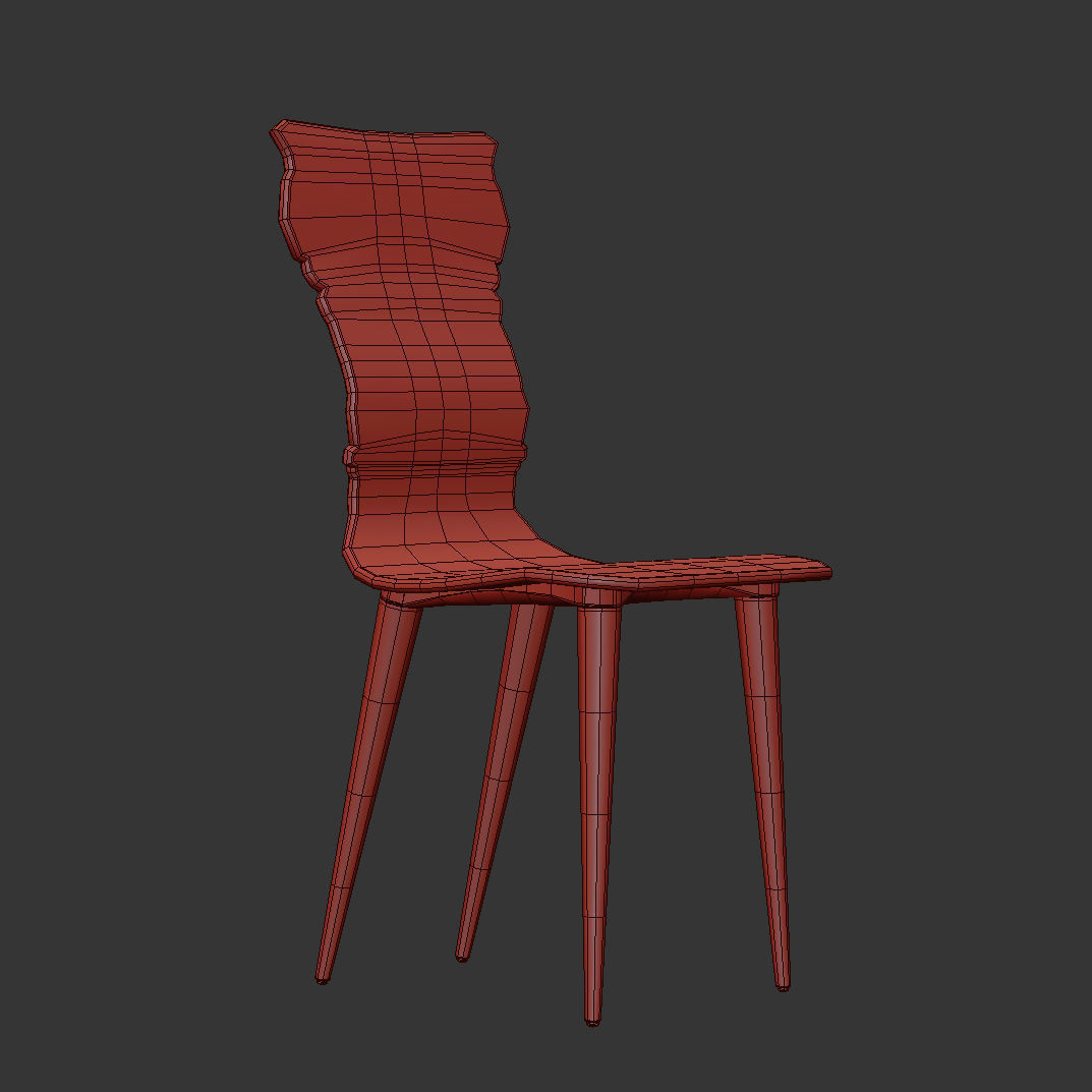 Fornasetti Capitello Corinzio and Jonico Chair Low-poly 3D model_20