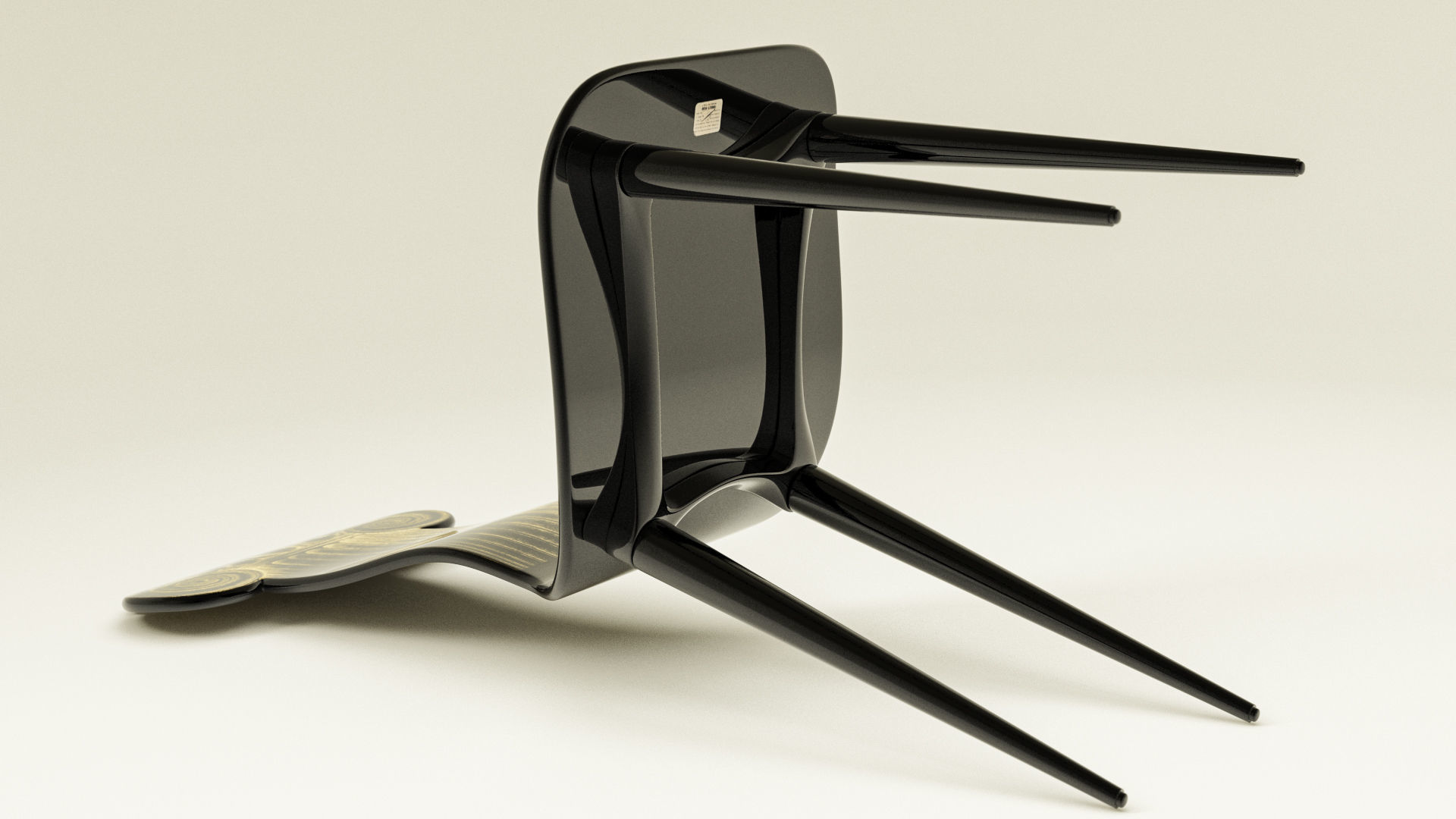 Fornasetti Capitello Corinzio and Jonico Chair Low-poly 3D model_14