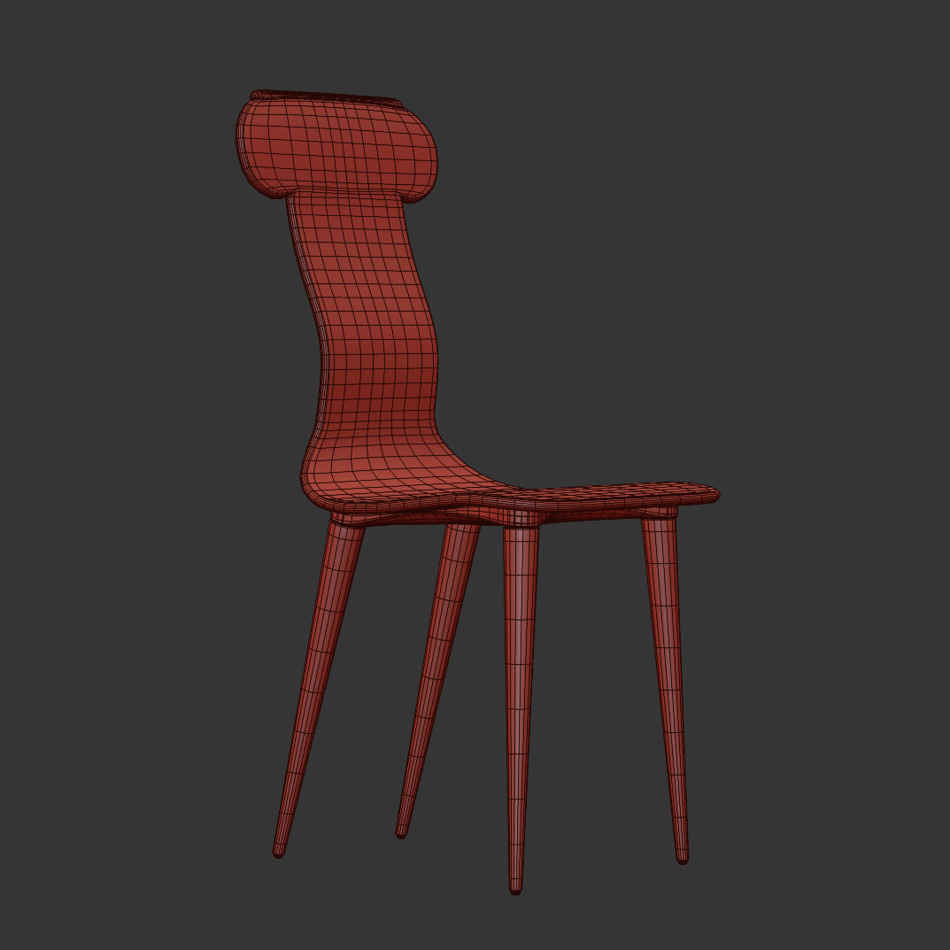 Fornasetti Capitello Corinzio and Jonico Chair Low-poly 3D model_18