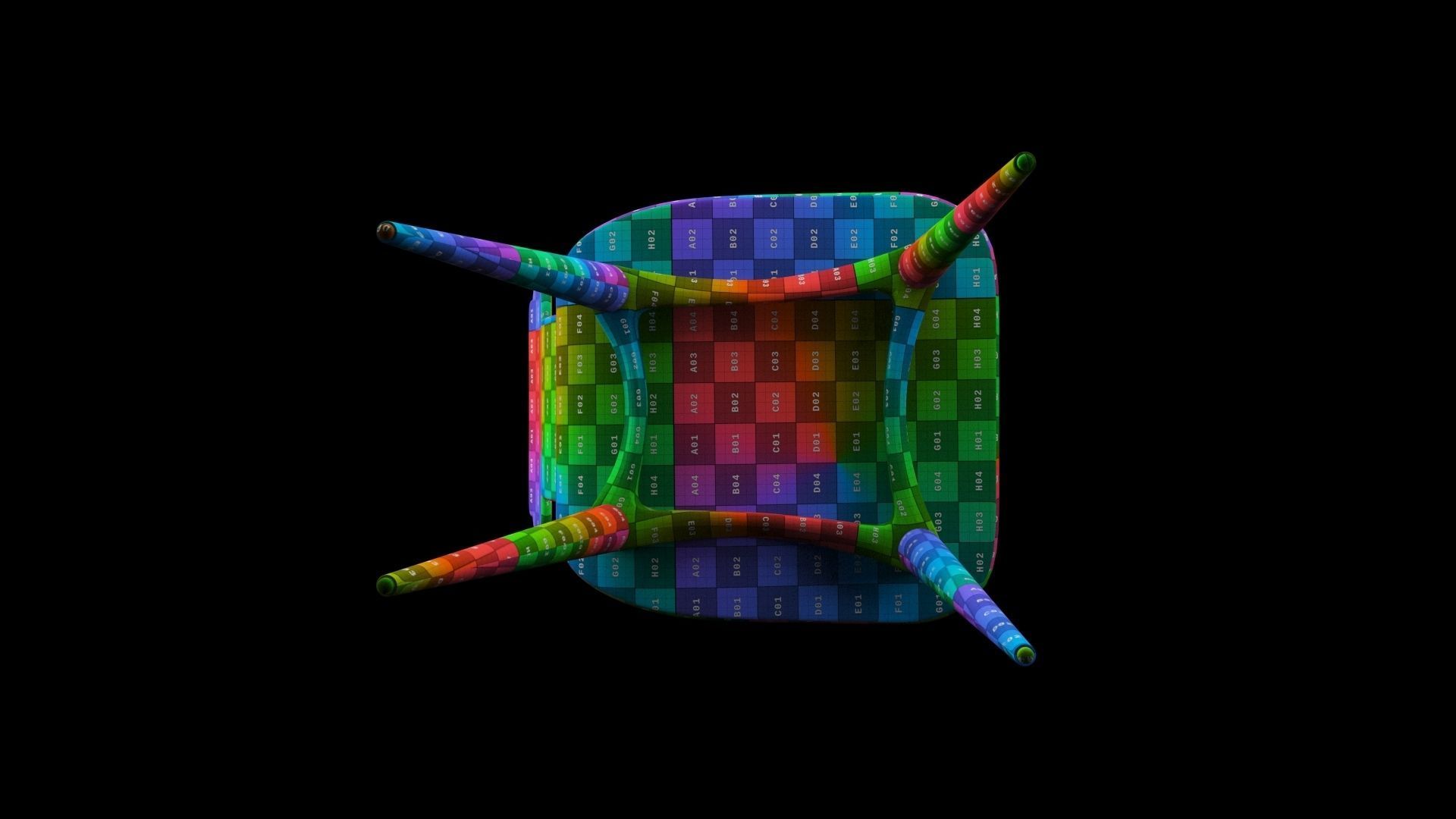 Fornasetti Capitello Corinzio and Jonico Chair Low-poly 3D model_26