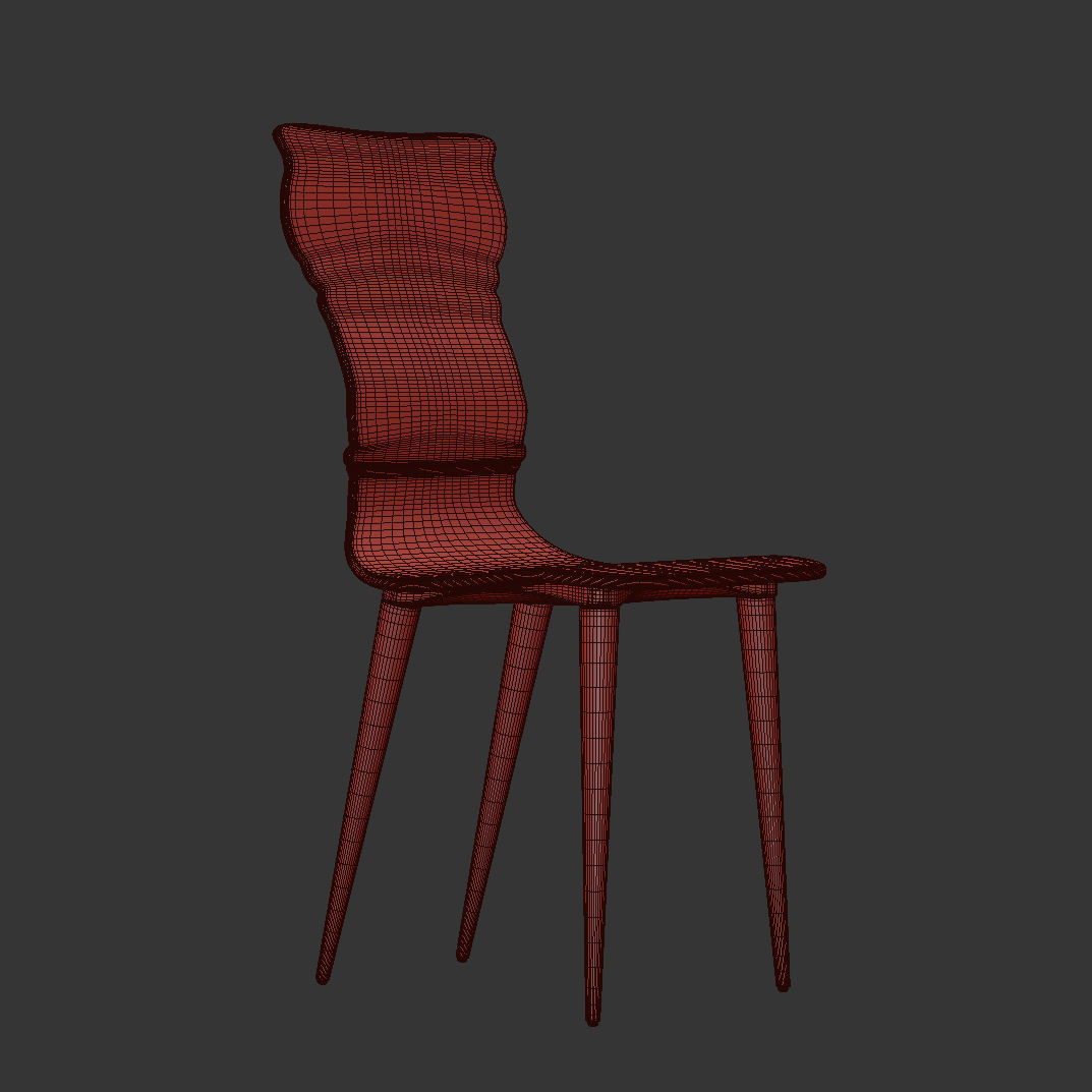 Fornasetti Capitello Corinzio and Jonico Chair Low-poly 3D model_22