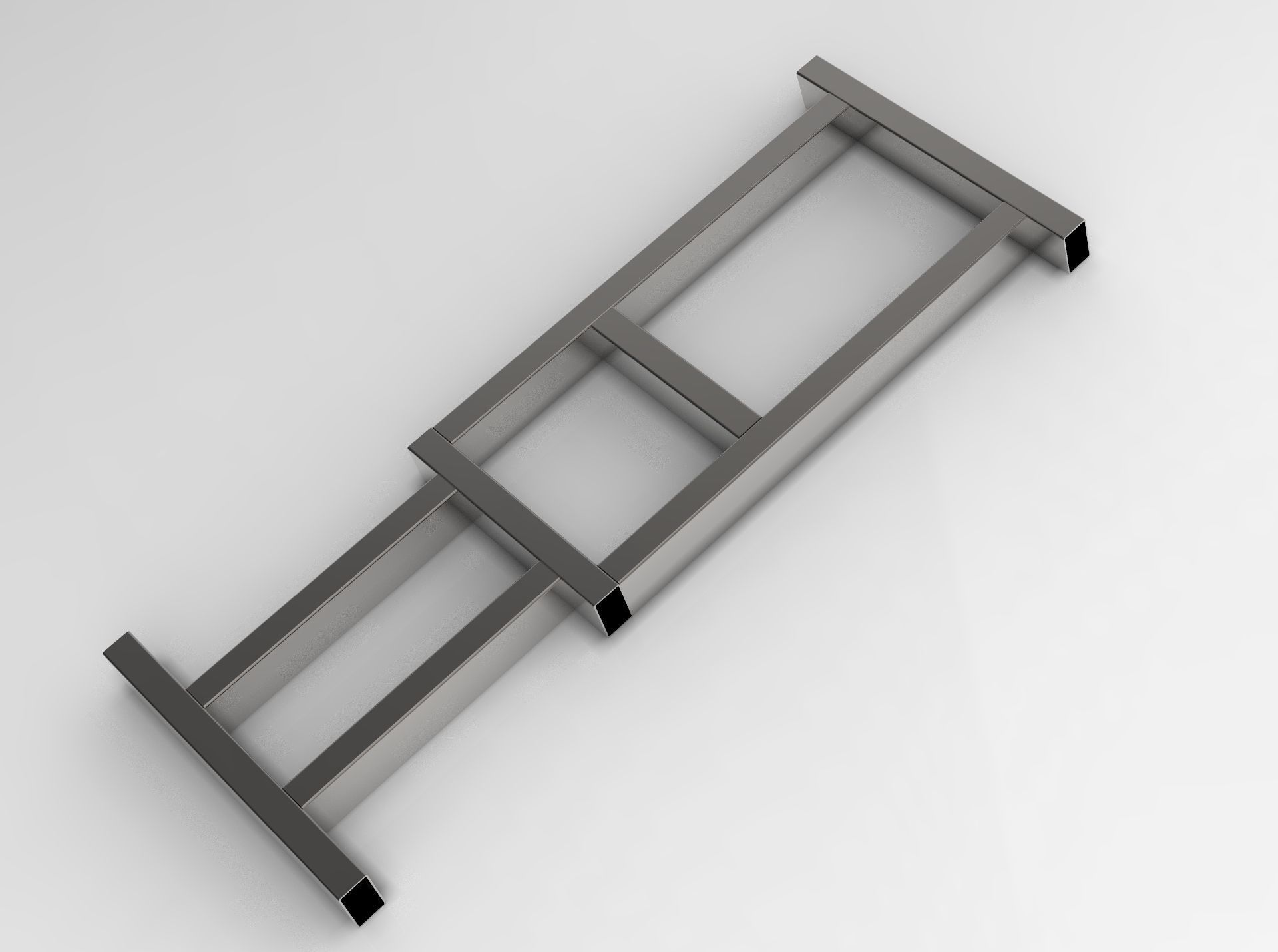 Dolly Chassis with Suspension and Tyre and Braking assembly Low-poly 3D model_3