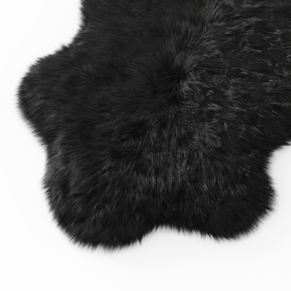 Forsyth New Zealand Sheepskin Fur Black 3D model_3