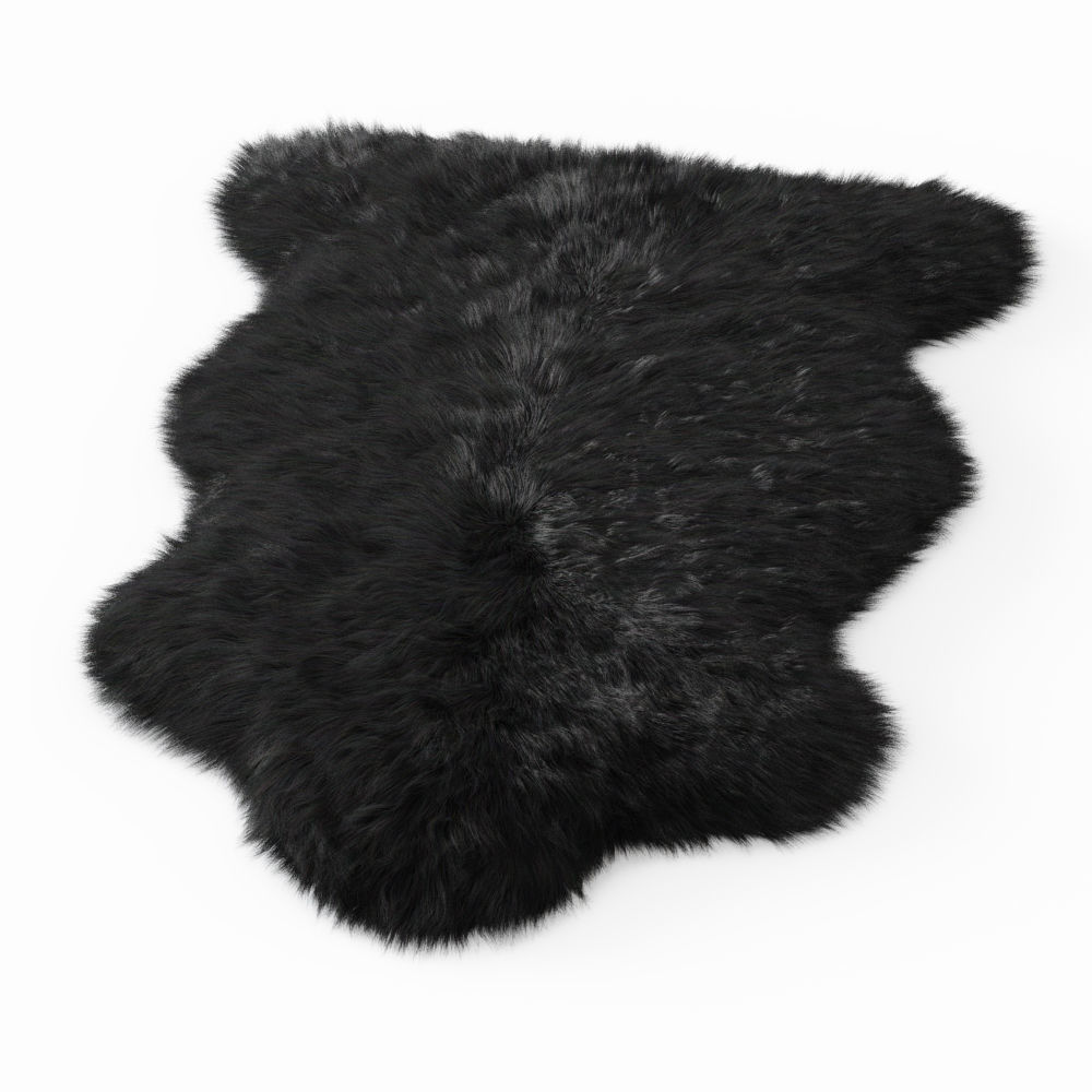 Forsyth New Zealand Sheepskin Fur Black 3D model_1