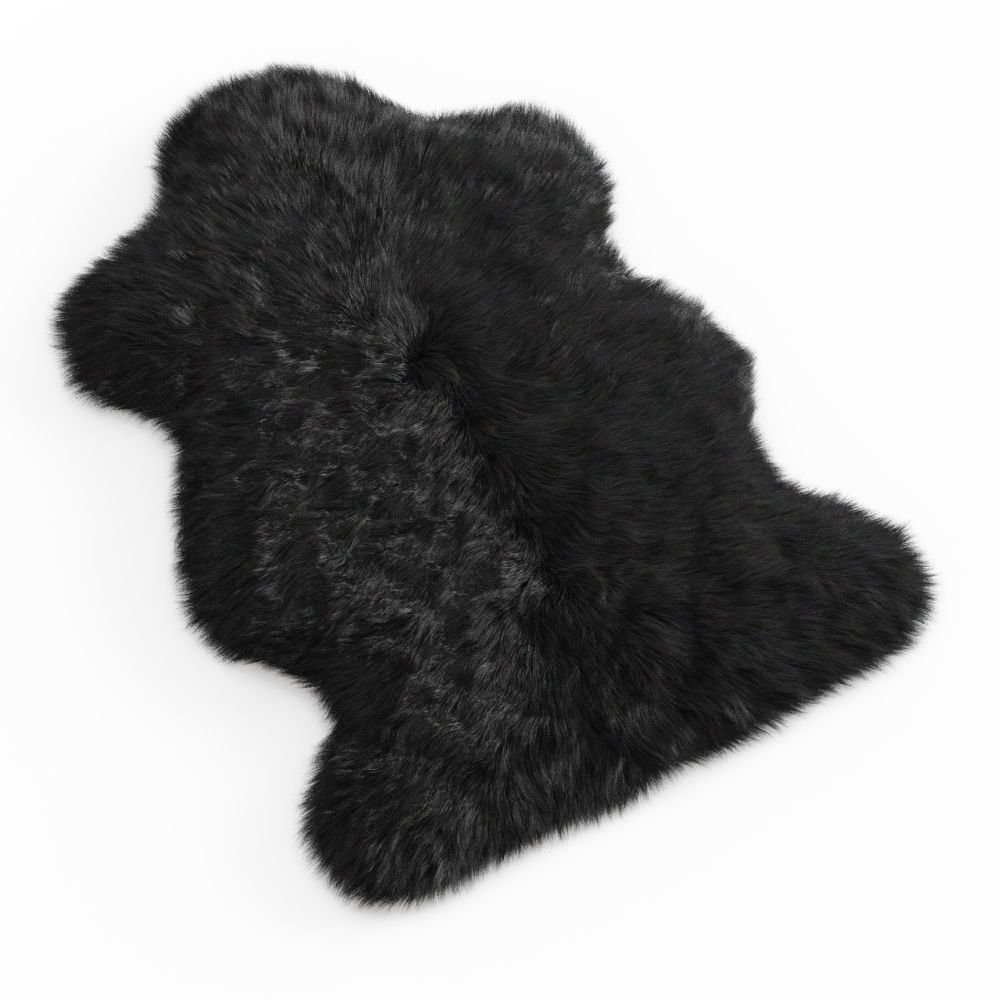 Forsyth New Zealand Sheepskin Fur Black 3D model_2