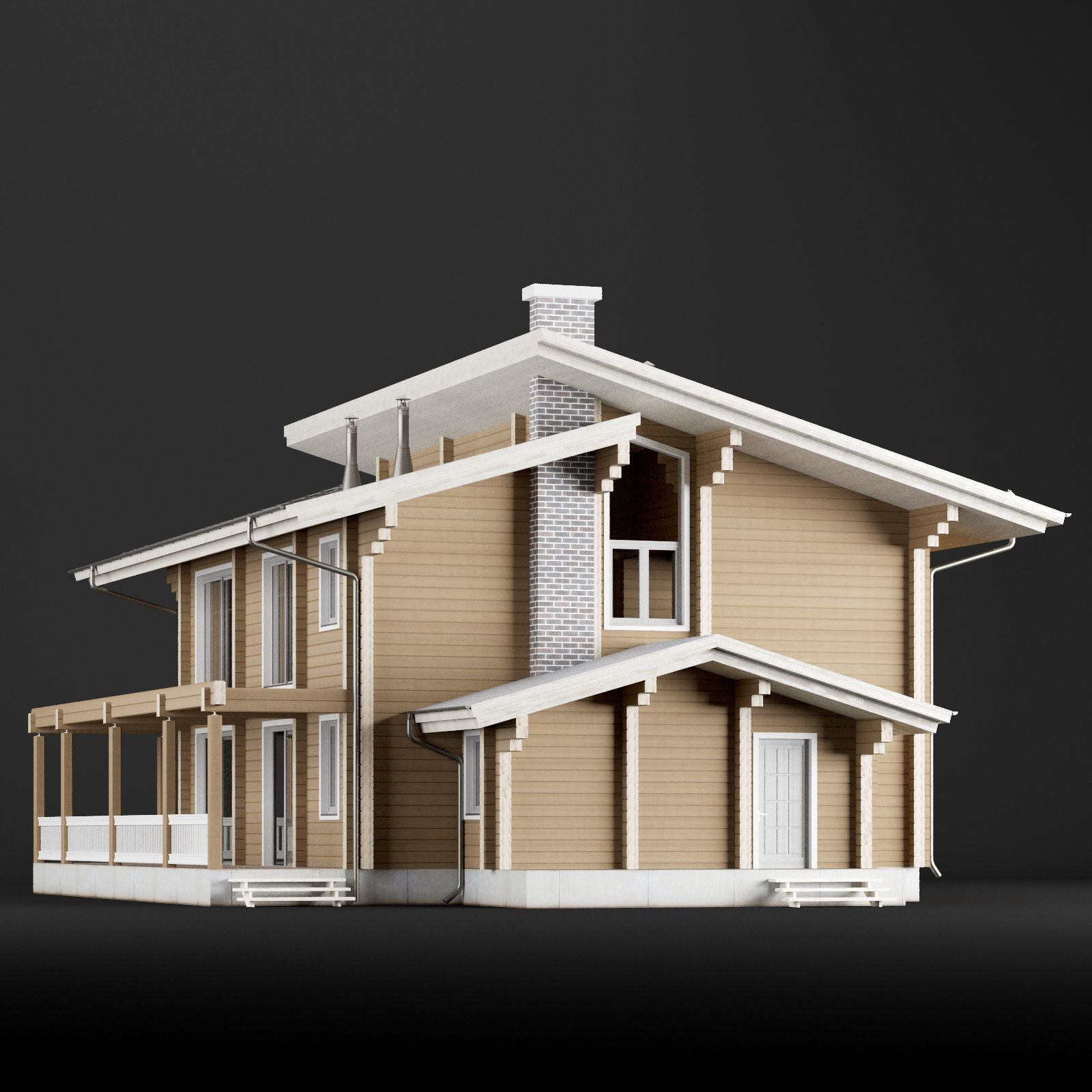 Modern house 02 3D model_12
