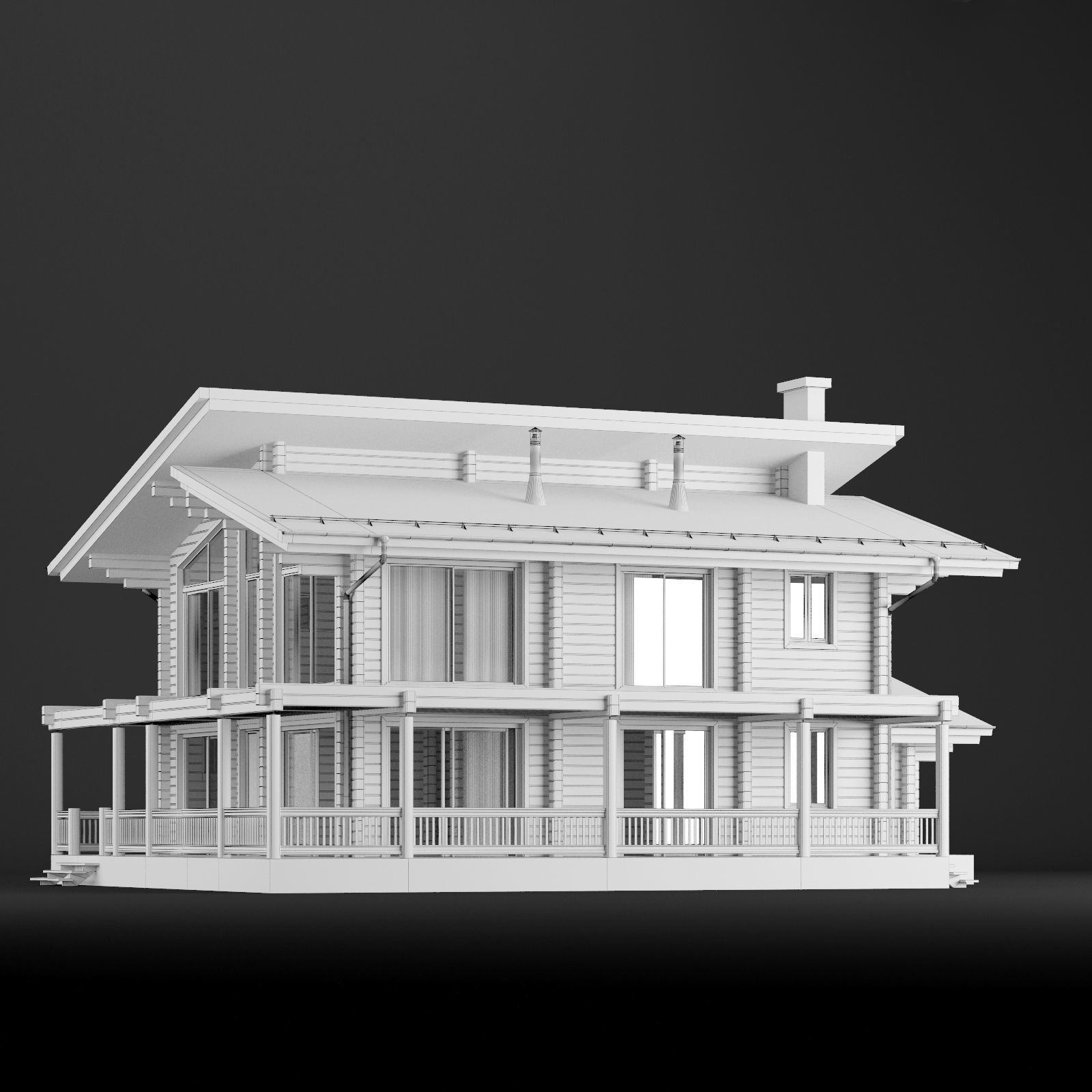 Modern house 02 3D model_17