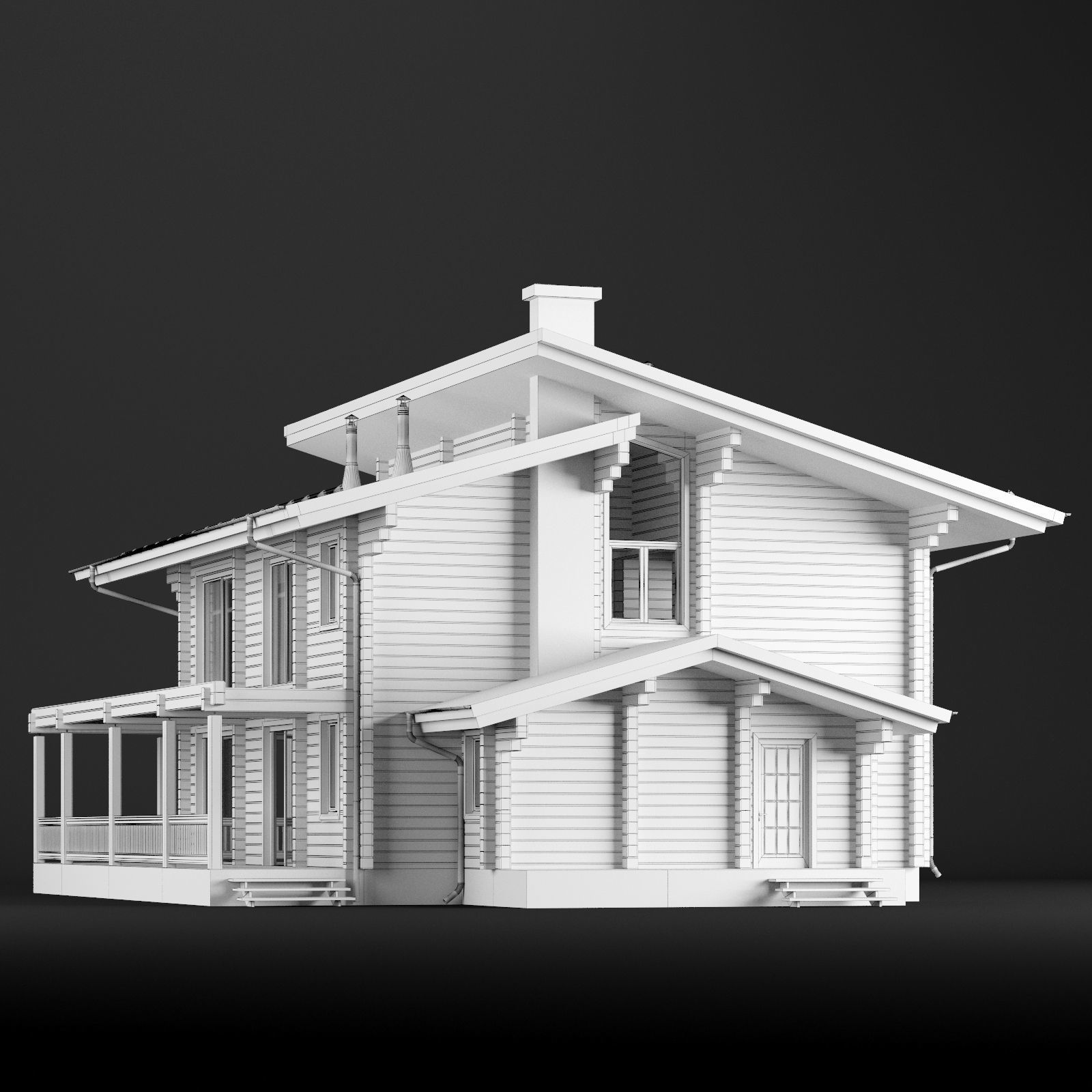 Modern house 02 3D model_13