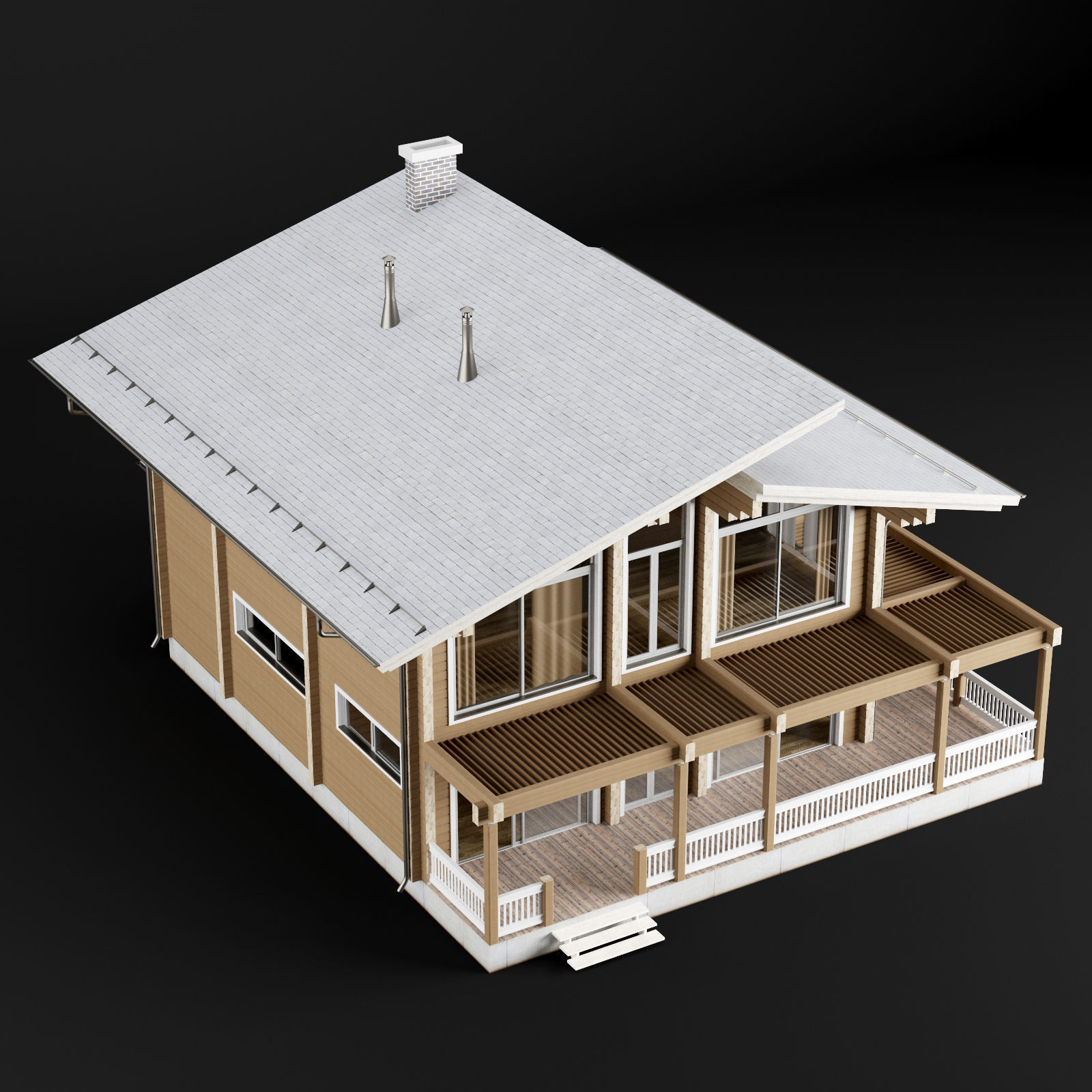 Modern house 02 3D model_30