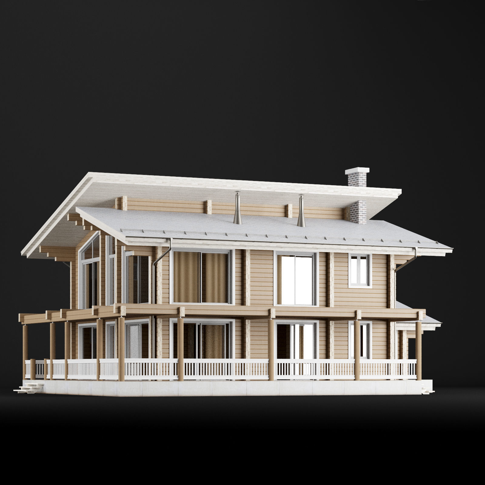 Modern house 02 3D model_18