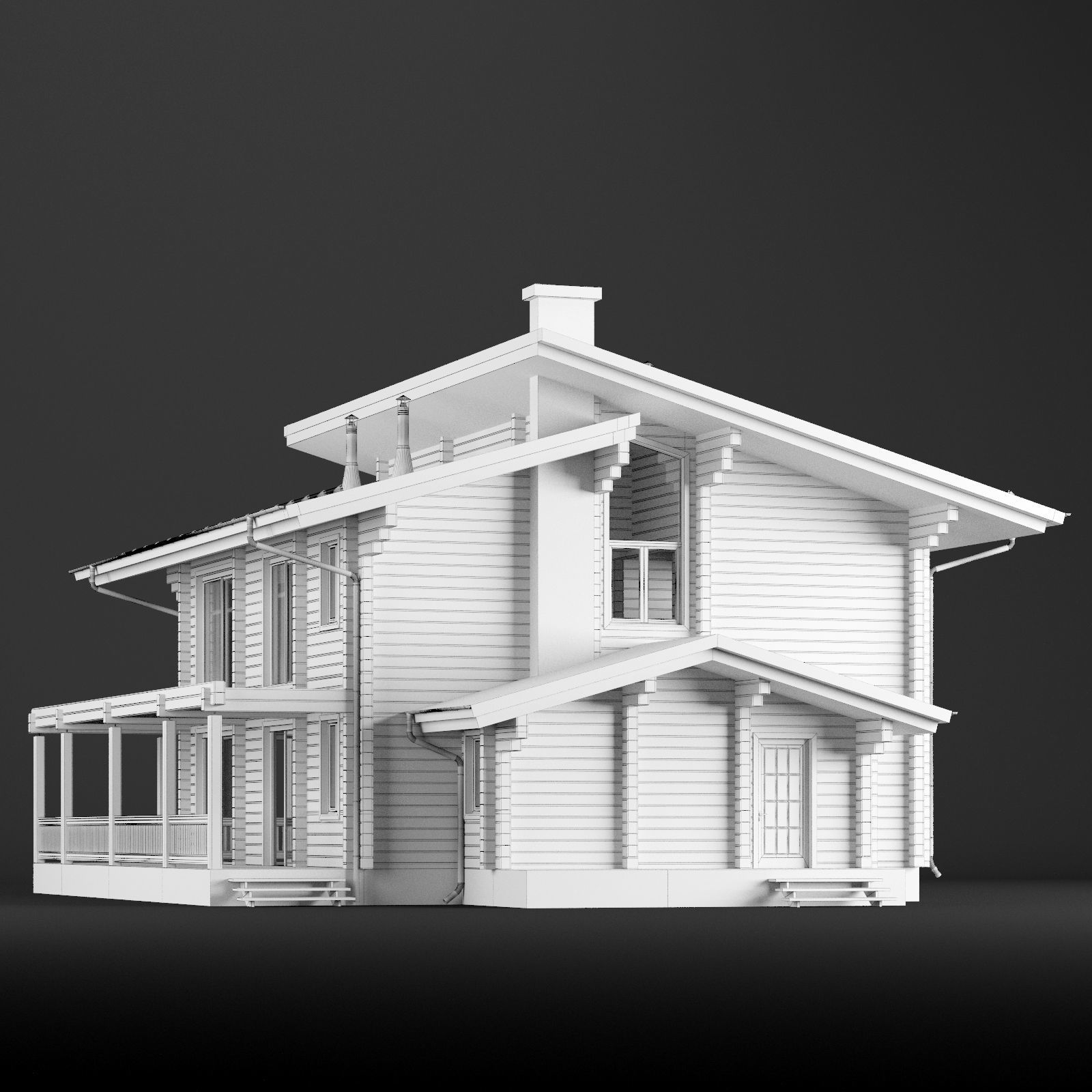 Modern house 02 3D model_11