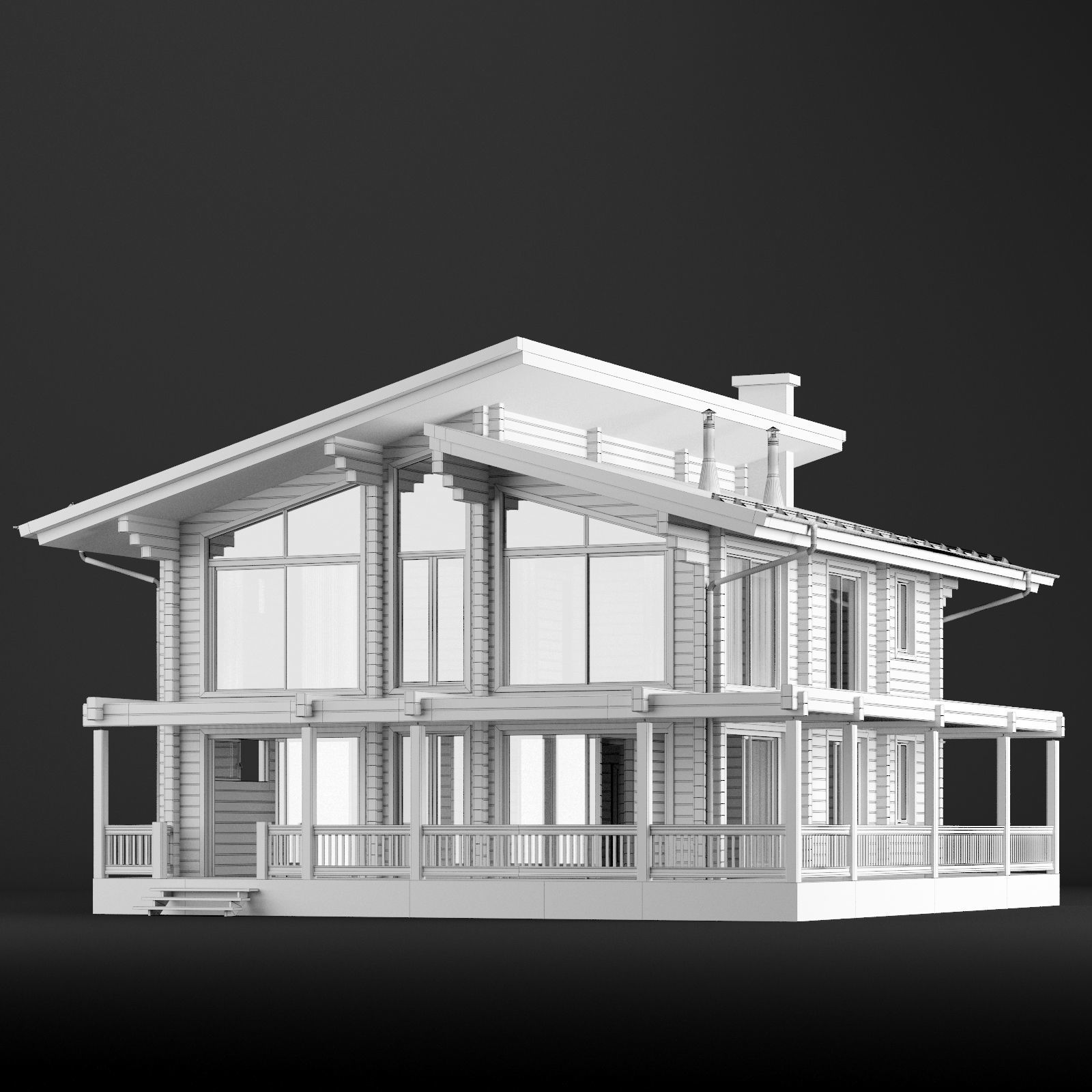 Modern house 02 3D model_21