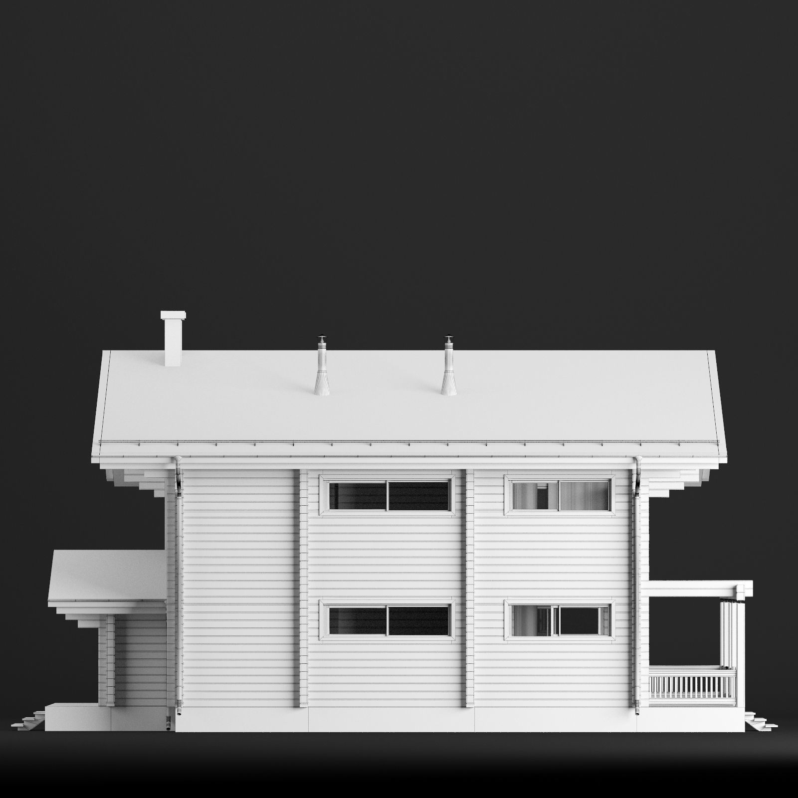 Modern house 02 3D model_25