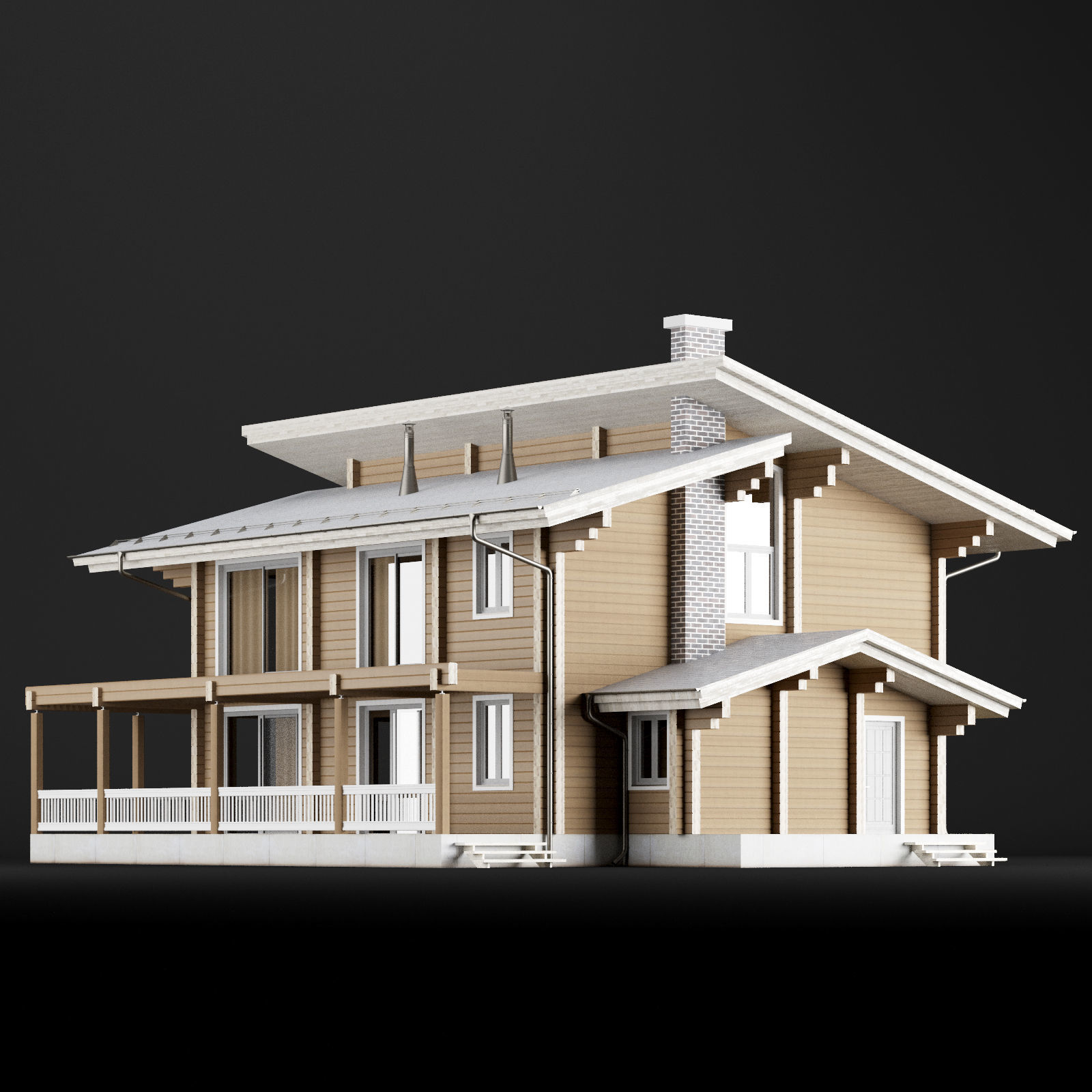Modern house 02 3D model_14