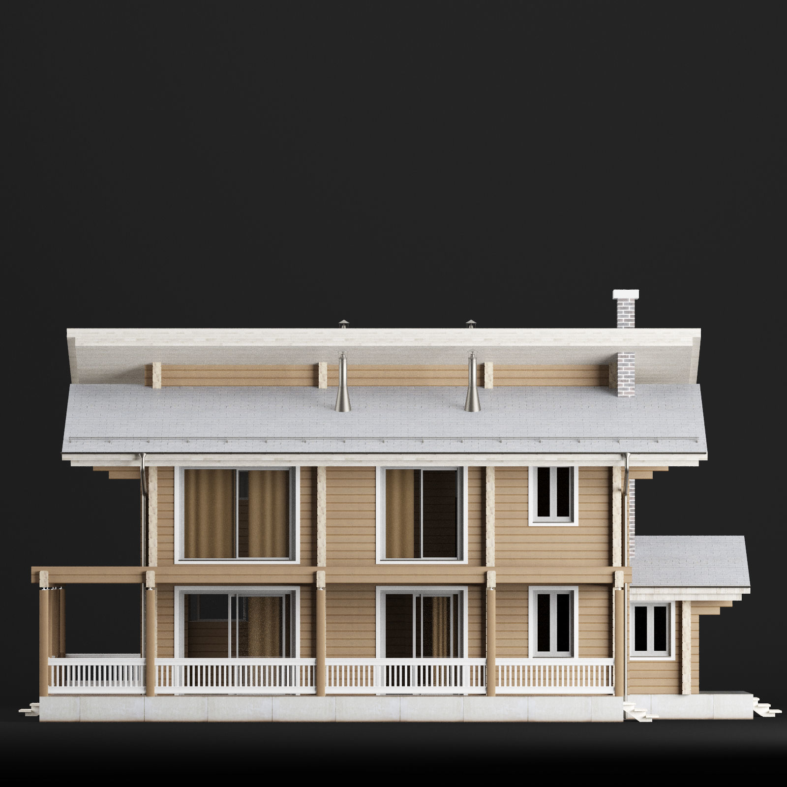 Modern house 02 3D model_28