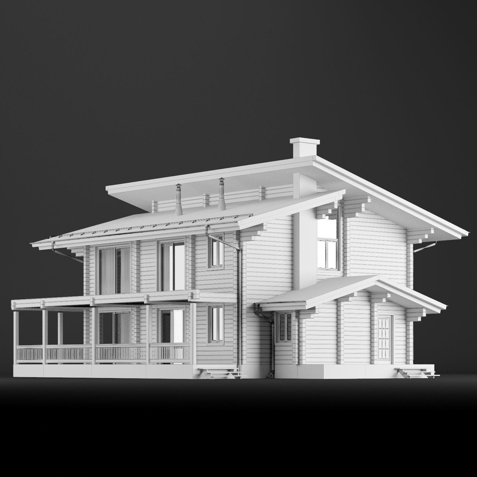 Modern house 02 3D model_15