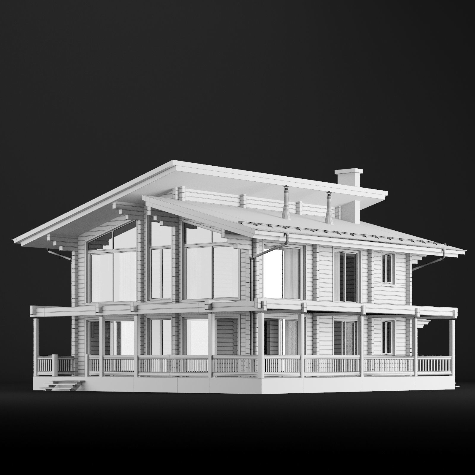 Modern house 02 3D model_19