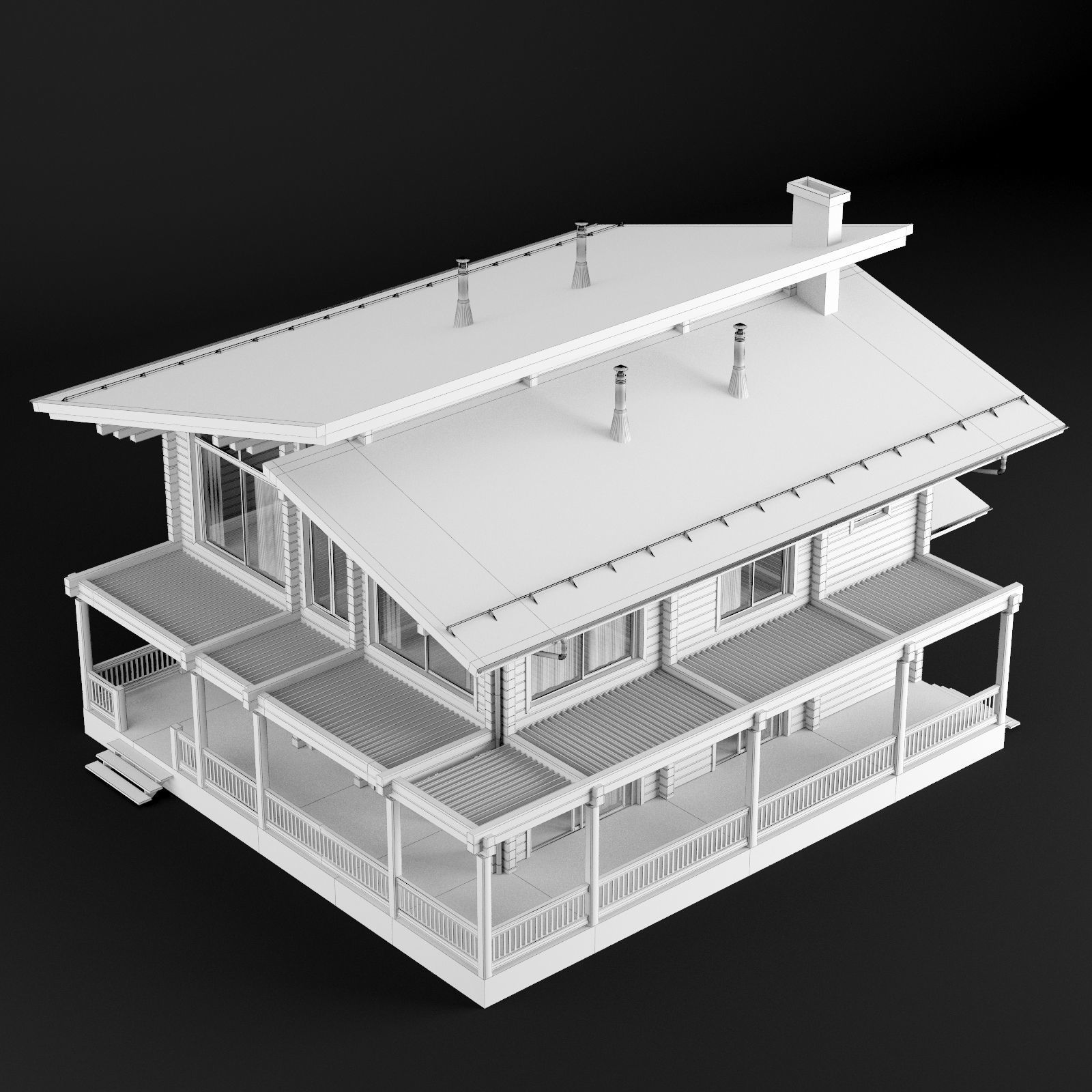 Modern house 02 3D model_33