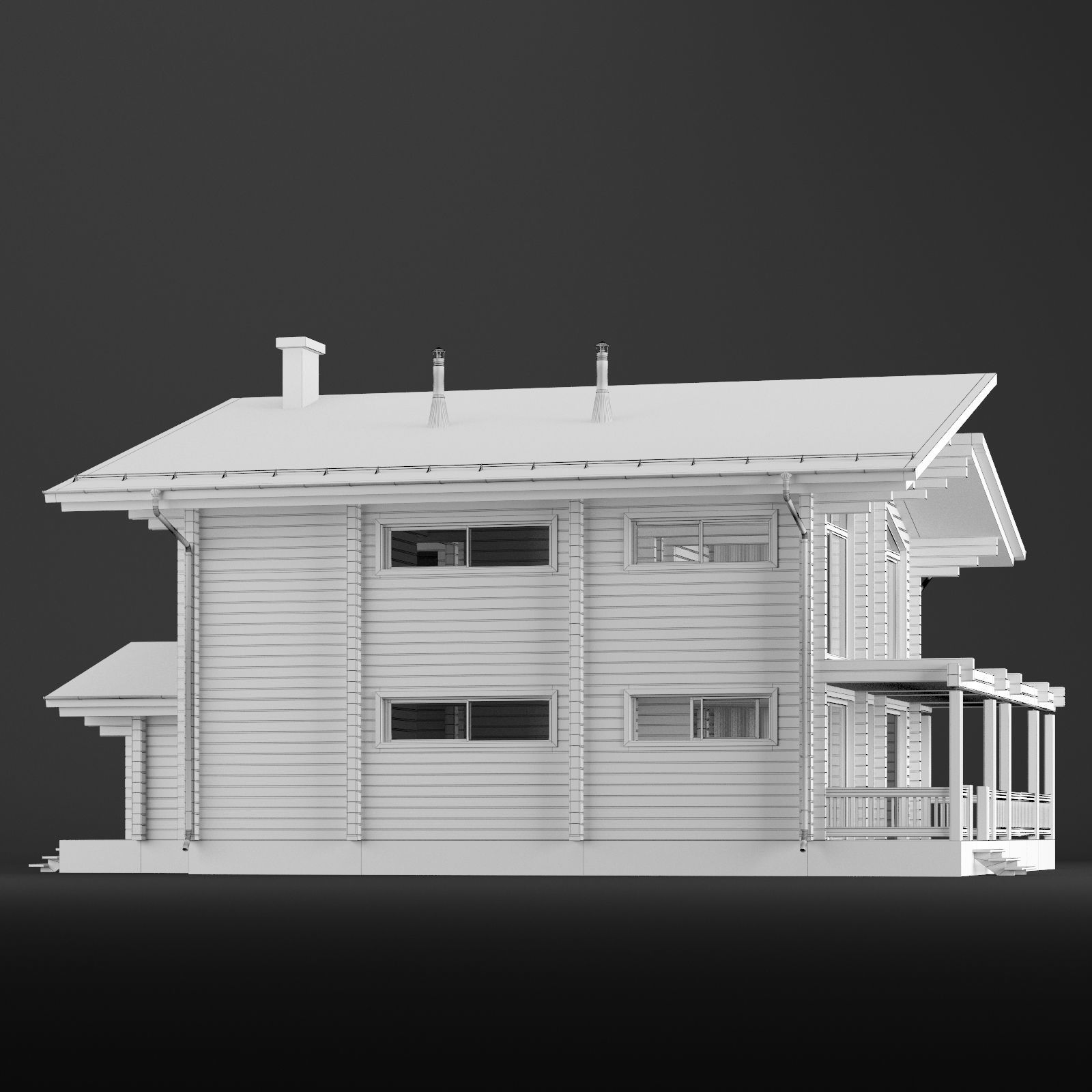 Modern house 02 3D model_5