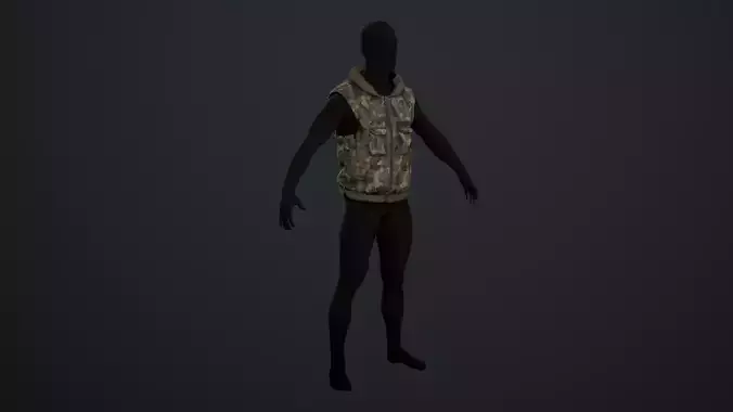 Vest PBR Game Ready camouflage