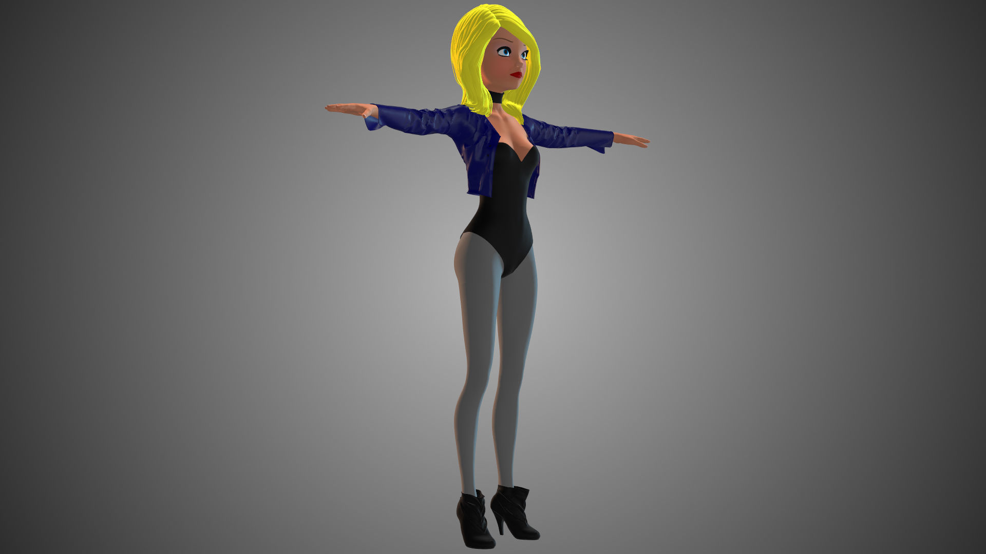 Black Canary Toon - Justice League Unlimited - DCAU 3D model_5
