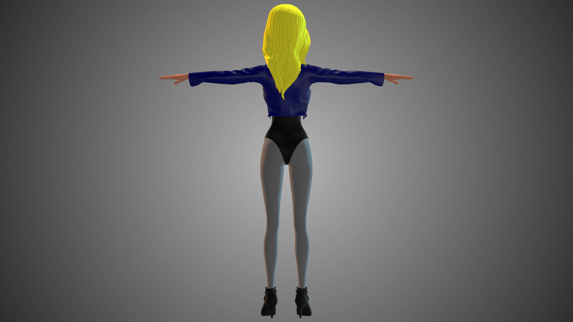 Black Canary Toon - Justice League Unlimited - DCAU 3D model_8