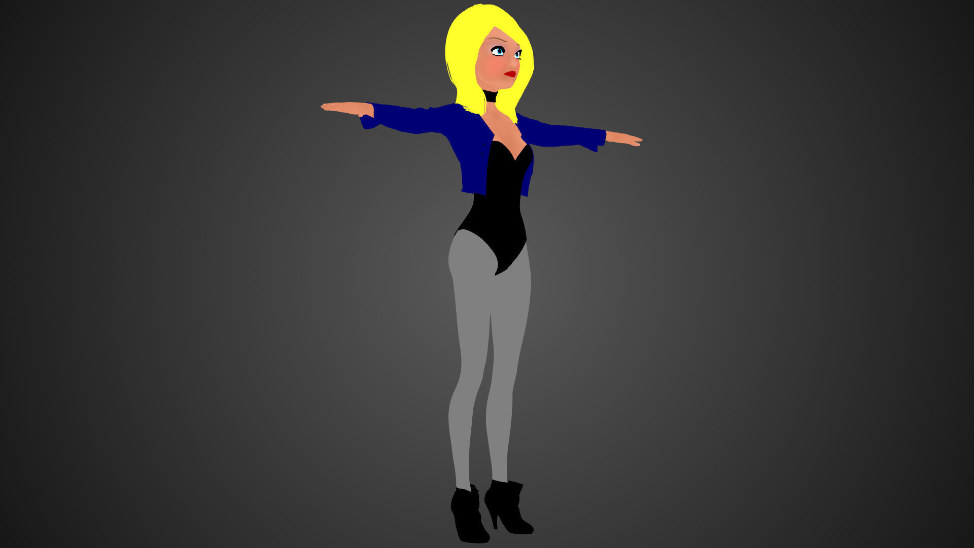 Black Canary Toon - Justice League Unlimited - DCAU 3D model_4