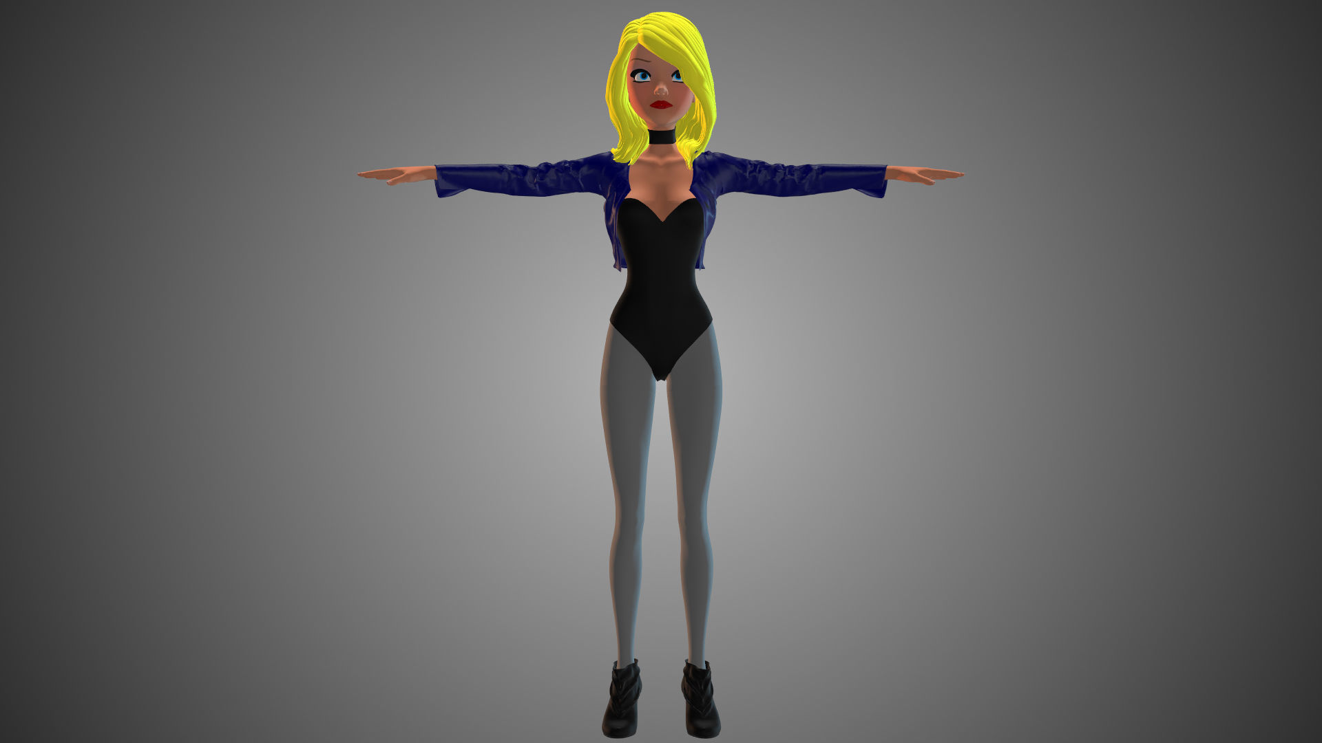Black Canary Toon - Justice League Unlimited - DCAU 3D model_6