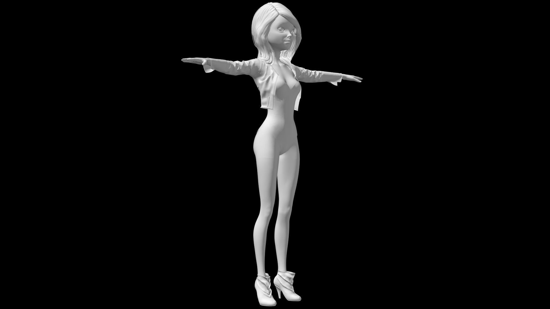 Black Canary Toon - Justice League Unlimited - DCAU 3D model_3