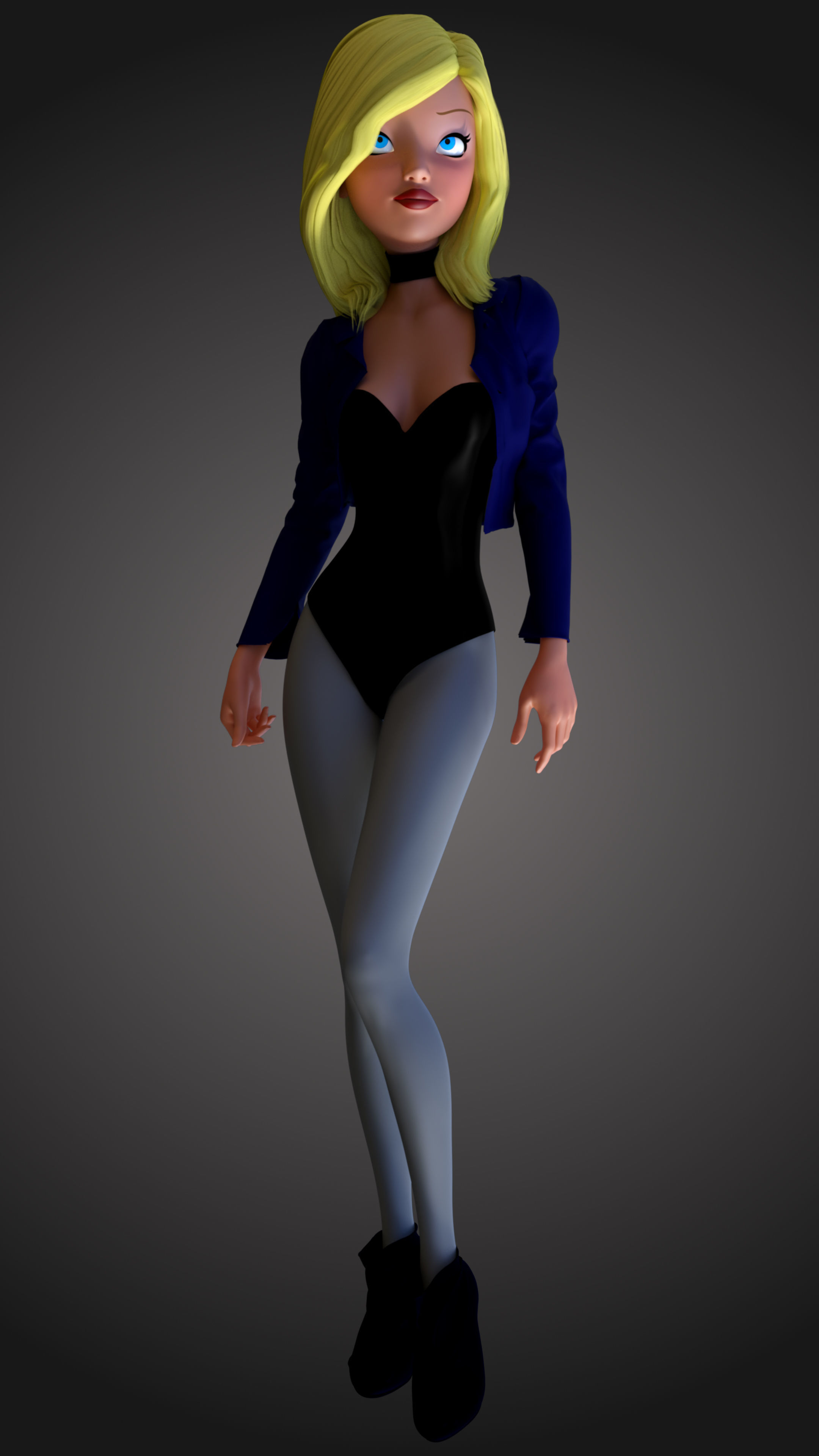 Black Canary Toon - Justice League Unlimited - DCAU 3D model_11