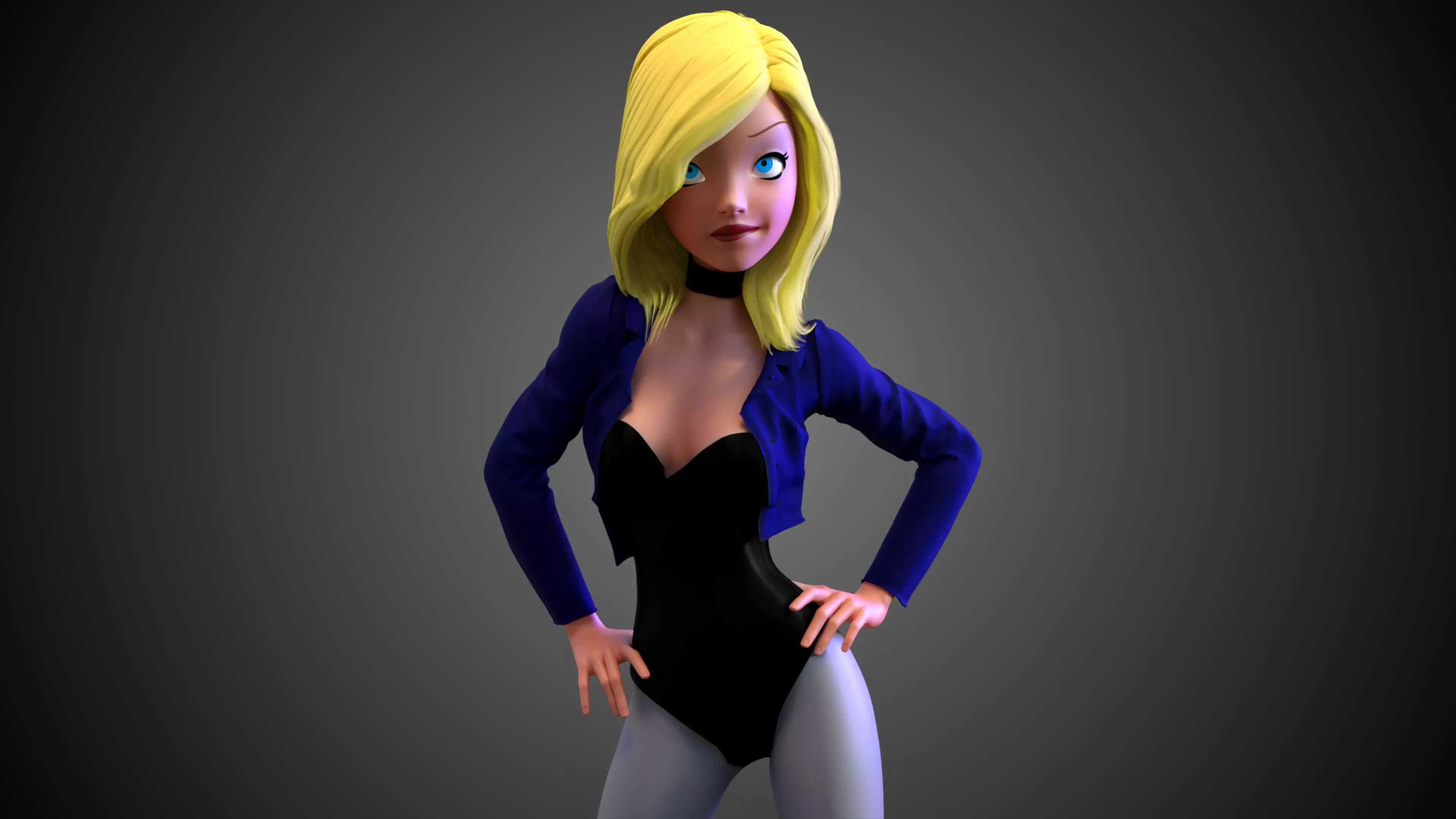 Black Canary Toon - Justice League Unlimited - DCAU 3D model_0
