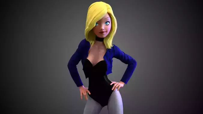 Black Canary Toon - Justice League Unlimited - DCAU 3D model